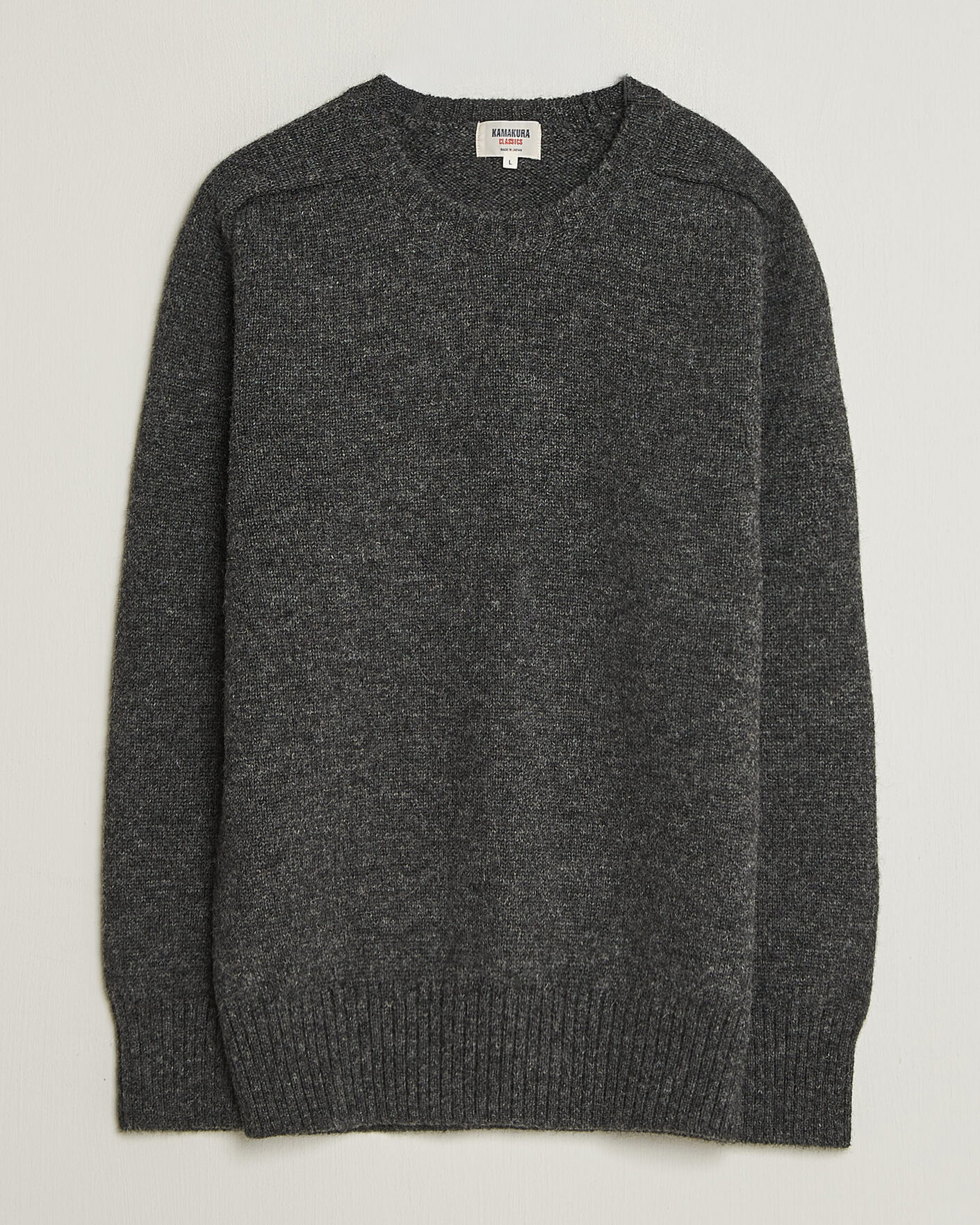 Herre | Trøjer | Kamakura Shirts | 5 Gauge Shetland Sweater Gray