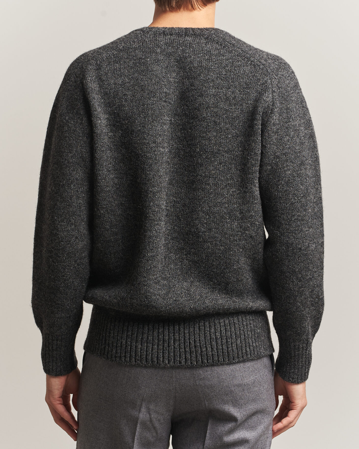 Herre | Trøjer | Kamakura Shirts | 5 Gauge Shetland Sweater Gray
