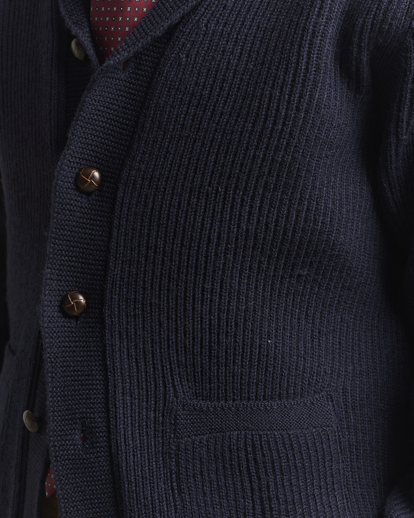 Herre | Trøjer | Kamakura Shirts | McQueen Shawl Collar Cardigan Navy