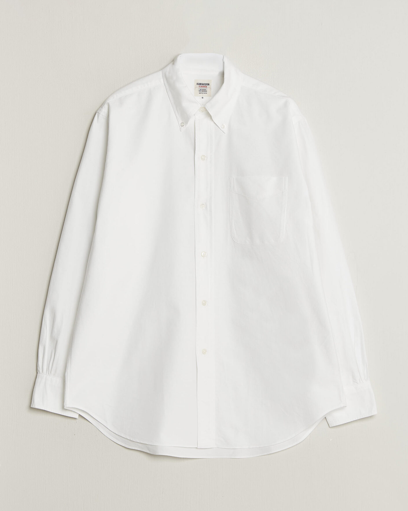 Herre | Skjorter | Kamakura Shirts | Ametora Japanese Oxford BD Shirt White