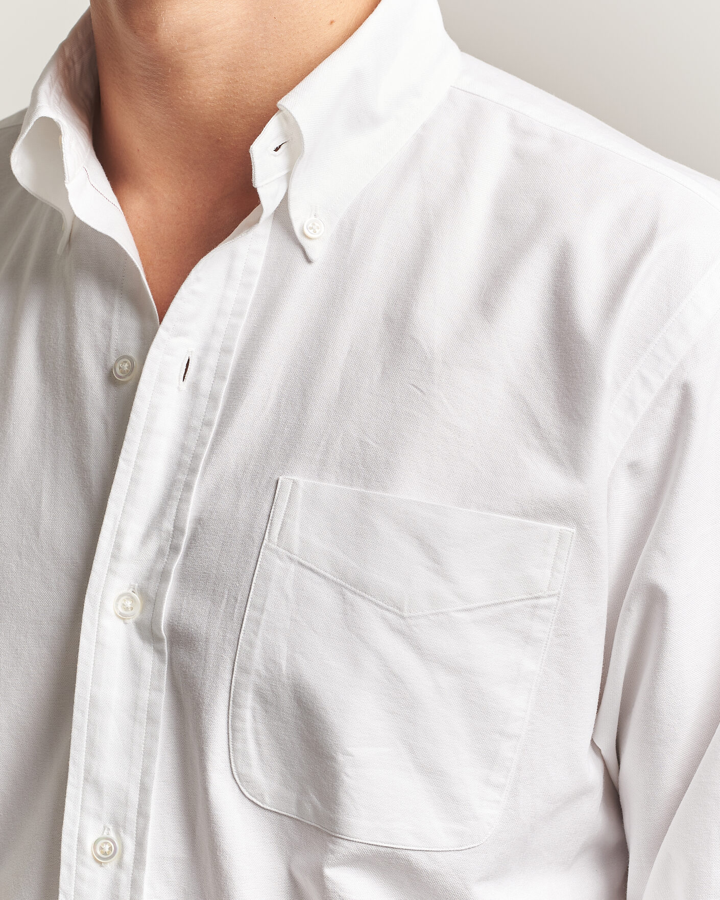 Herre | Skjorter | Kamakura Shirts | Ametora Japanese Oxford BD Shirt White