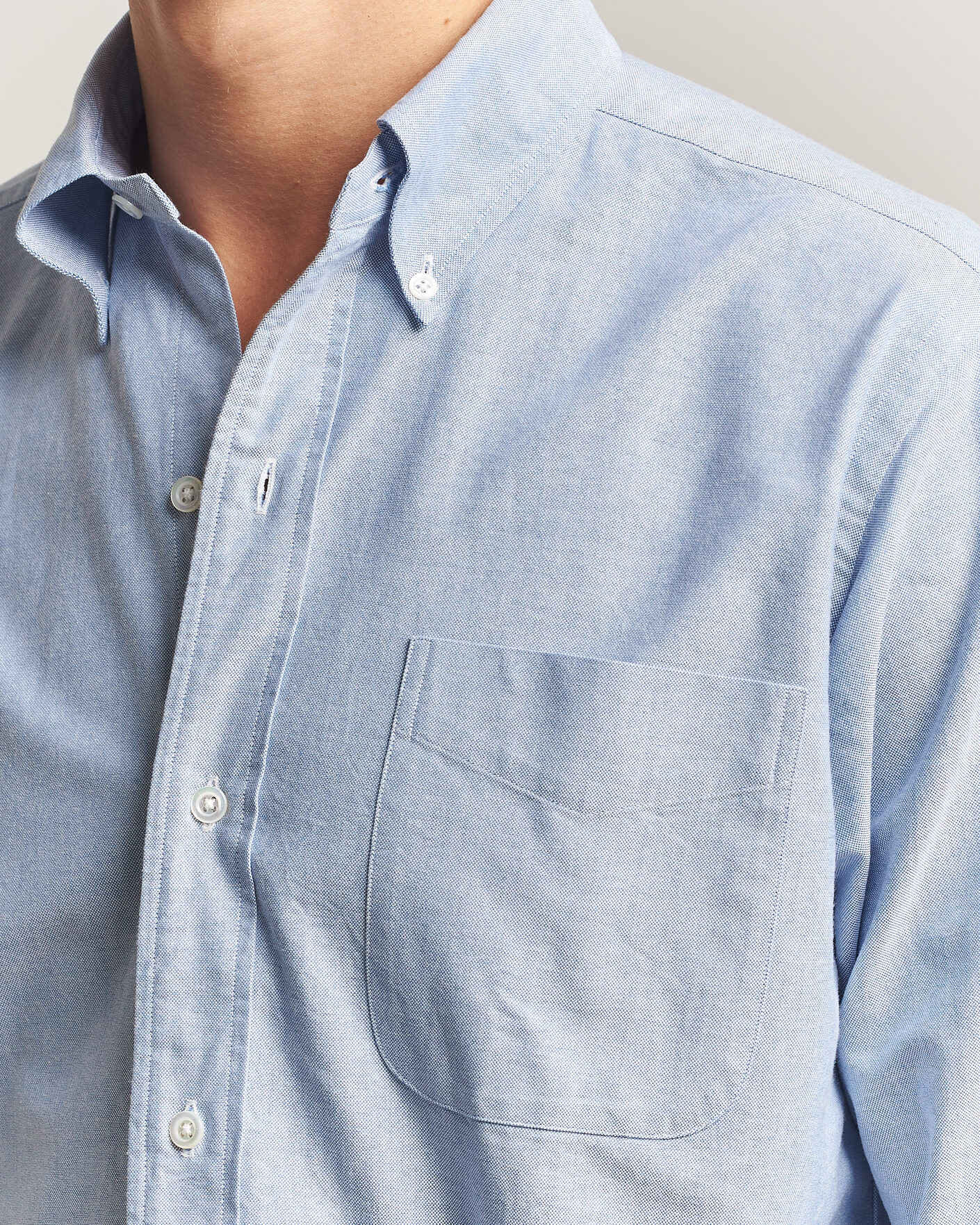 Herre | Skjorter | Kamakura Shirts | Ametora Japanese Oxford BD Shirt Light Blue
