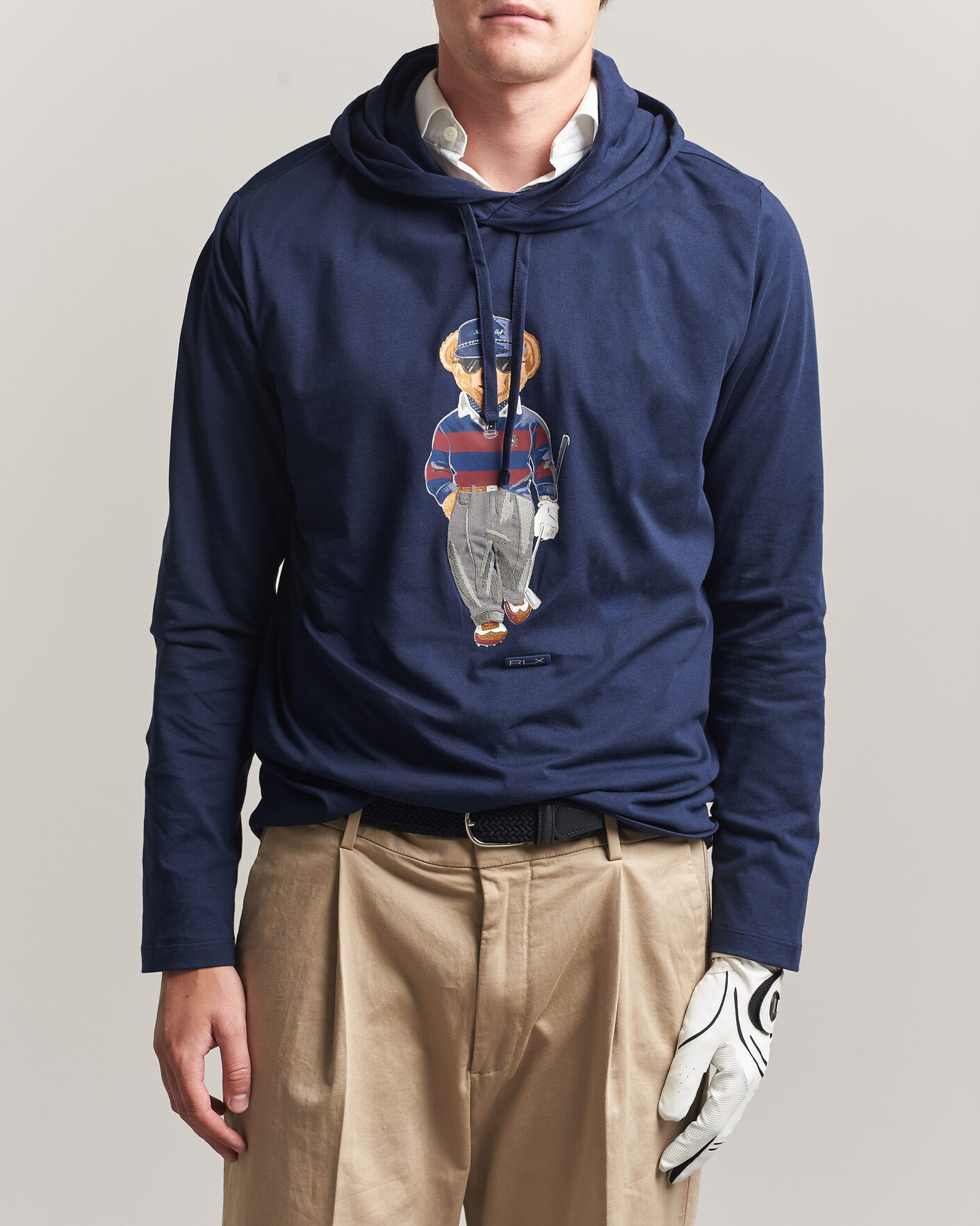 Herre | Trøjer | RLX Ralph Lauren | Bear Hoodie Refined Navy