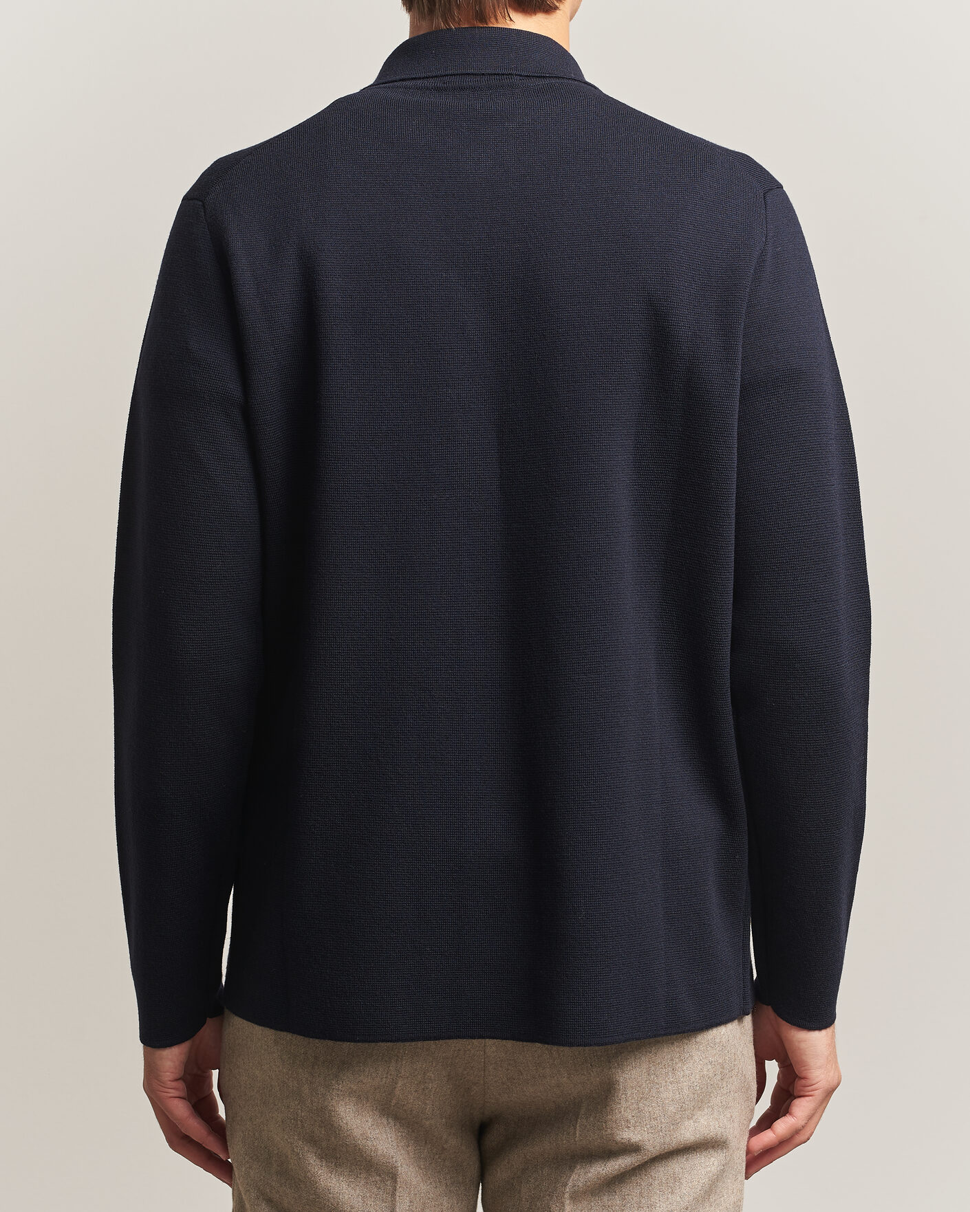 Herre | Skjorter | Lardini | Knitted Pocket Overshirt Navy