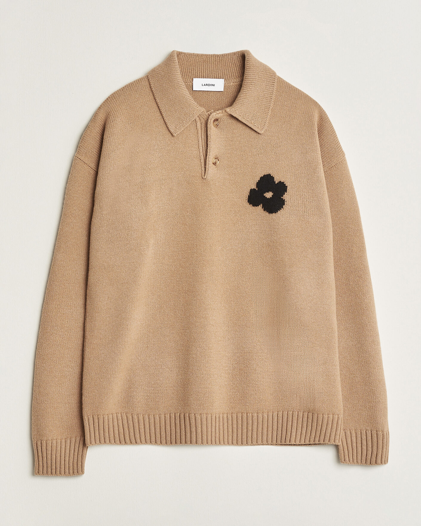Herre | Trøjer | Lardini | Knitted Wool/Cashmere Polo Brown
