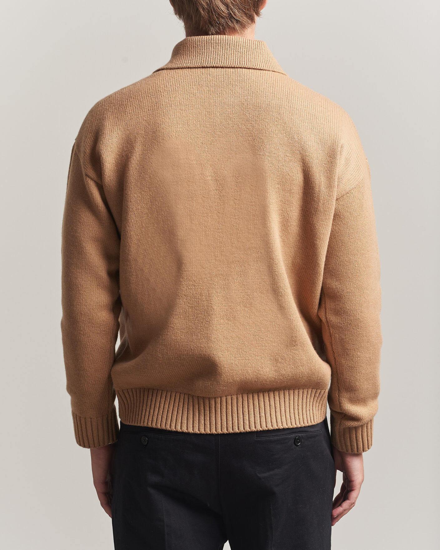 Herre | Trøjer | Lardini | Knitted Wool/Cashmere Polo Brown