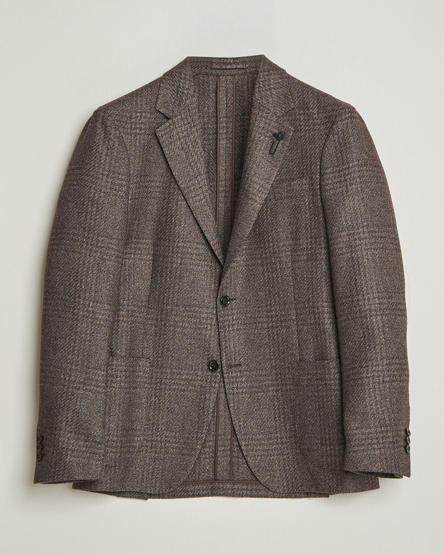 Herre | Blazere & jakker | Lardini | Wool Structure Checked Blazer Brown