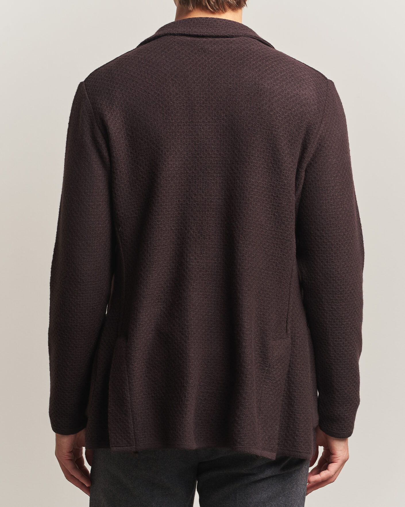 Herre | Blazere & jakker | Lardini | Knitted Structure Wool/Cashmere Blazer Brown