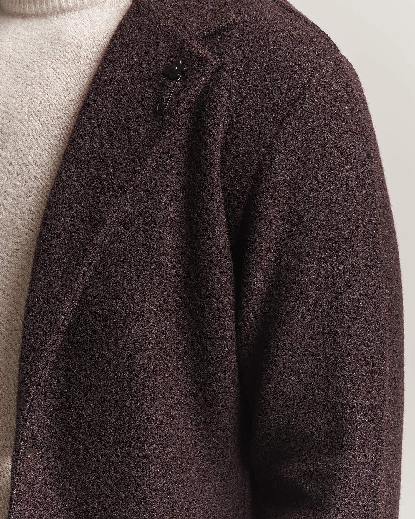Herre | Blazere & jakker | Lardini | Knitted Structure Wool/Cashmere Blazer Brown