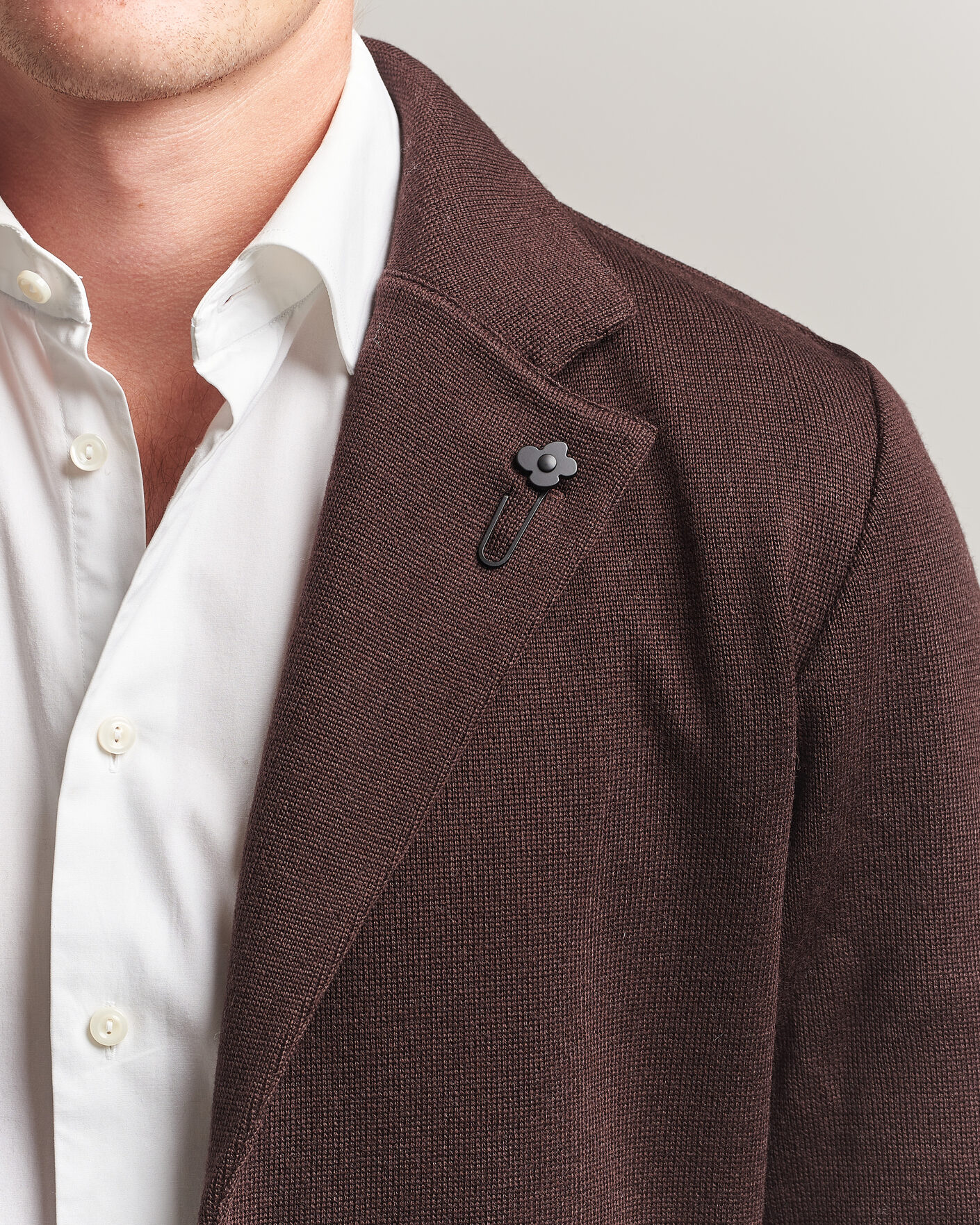 Herre | Blazere & jakker | Lardini | Knitted Wool Blazer Brown