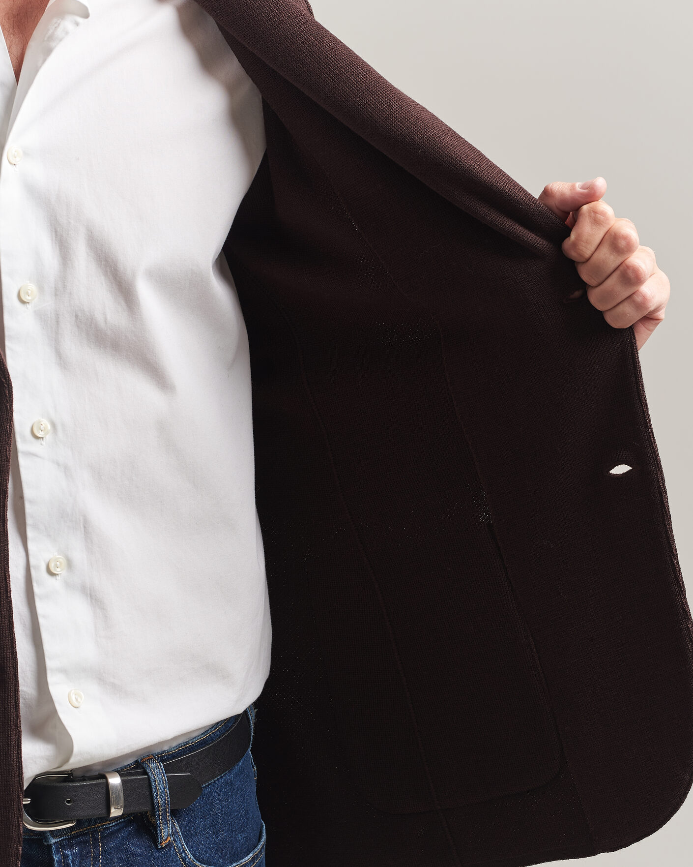 Herre | Blazere & jakker | Lardini | Knitted Wool Blazer Brown