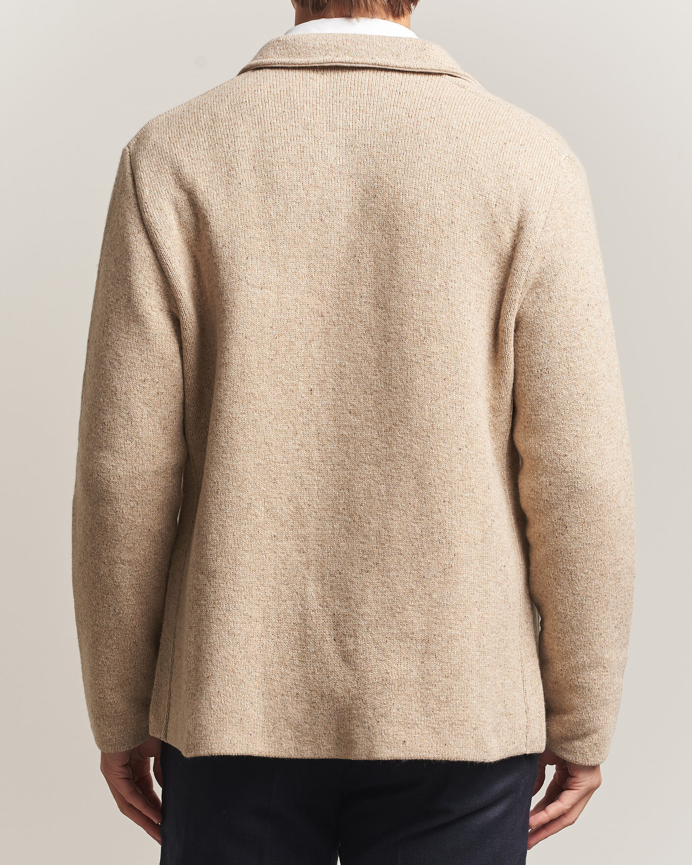 Herre | Trøjer | Lardini | Knitted Shirt Jacket Beige