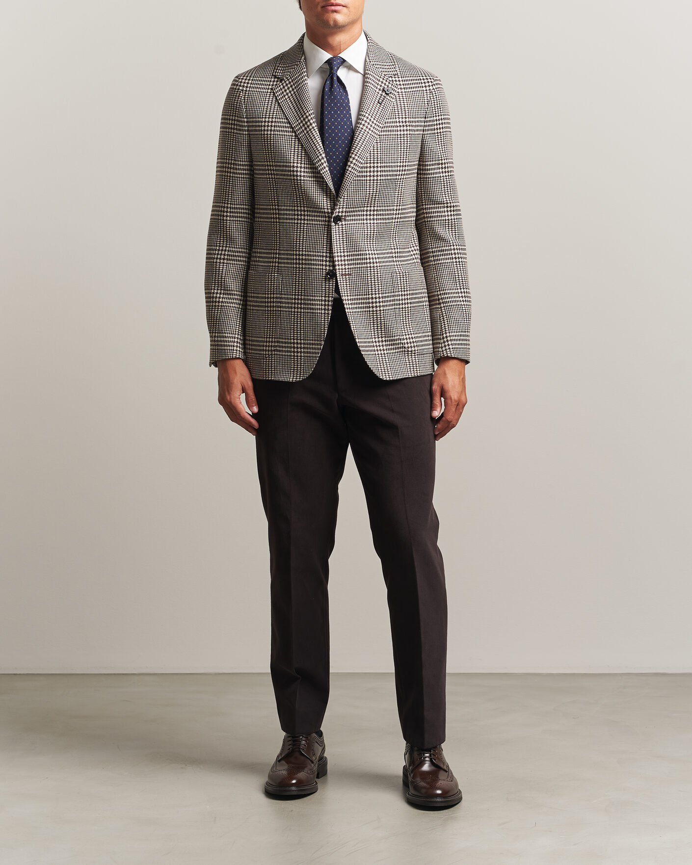 Herre | Blazere & jakker | Lardini | Wool/Cashmere Checked Blazer Brown