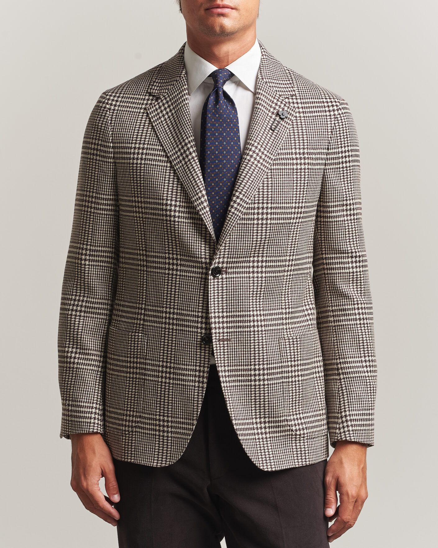 Herre | Blazere & jakker | Lardini | Wool/Cashmere Checked Blazer Brown