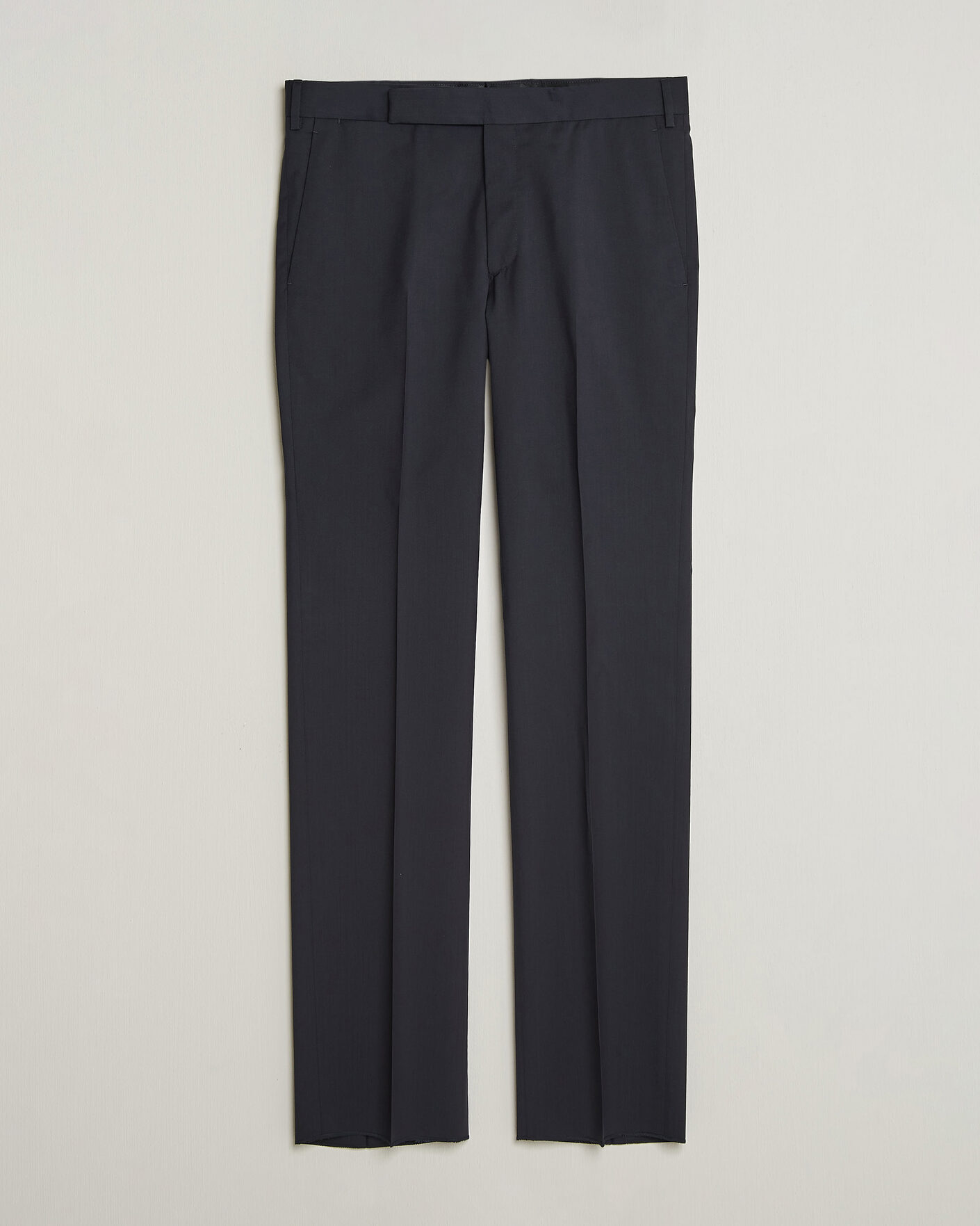 Herre | Bukser | Lardini | Straight Fit Wool Trousers Navy