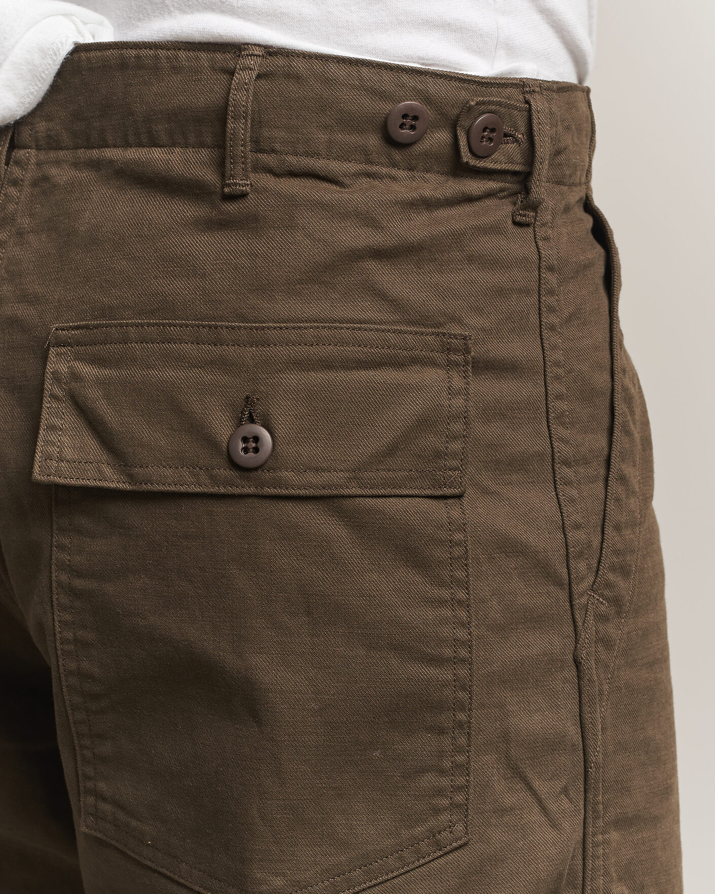 Herre | Bukser | orSlow | Regular Fit Original Sateen Fatigue Pants Coffee Brown