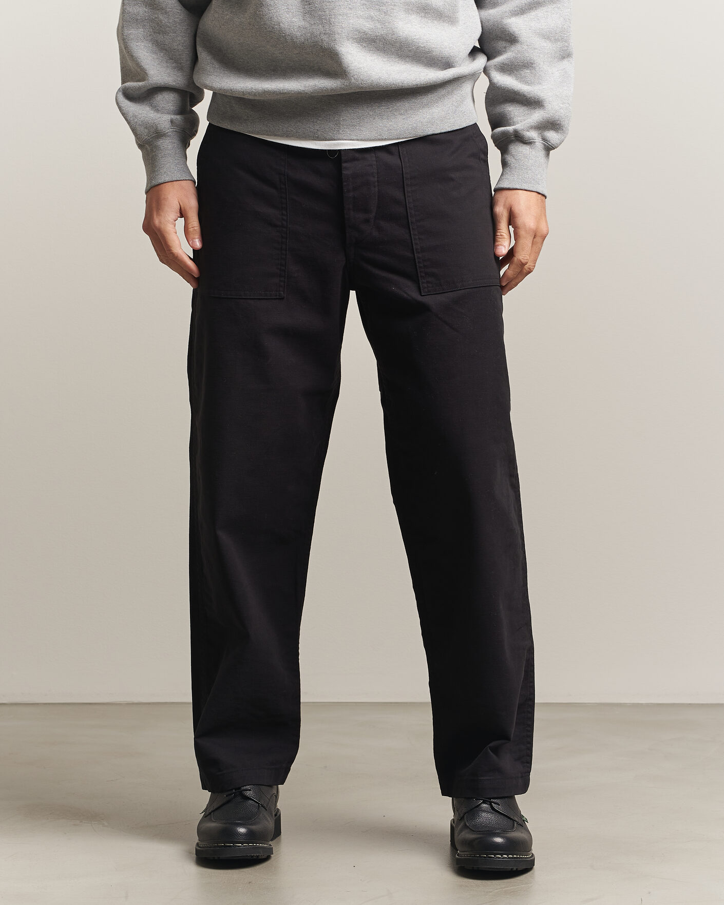 Herre | Bukser | orSlow | Regular Fit Original Sateen Fatigue Pants Black