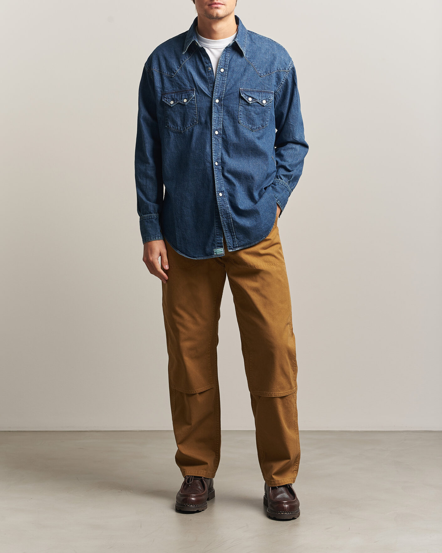 Herre | Skjorter | orSlow | Denim Western Shirt Vintage Indigo