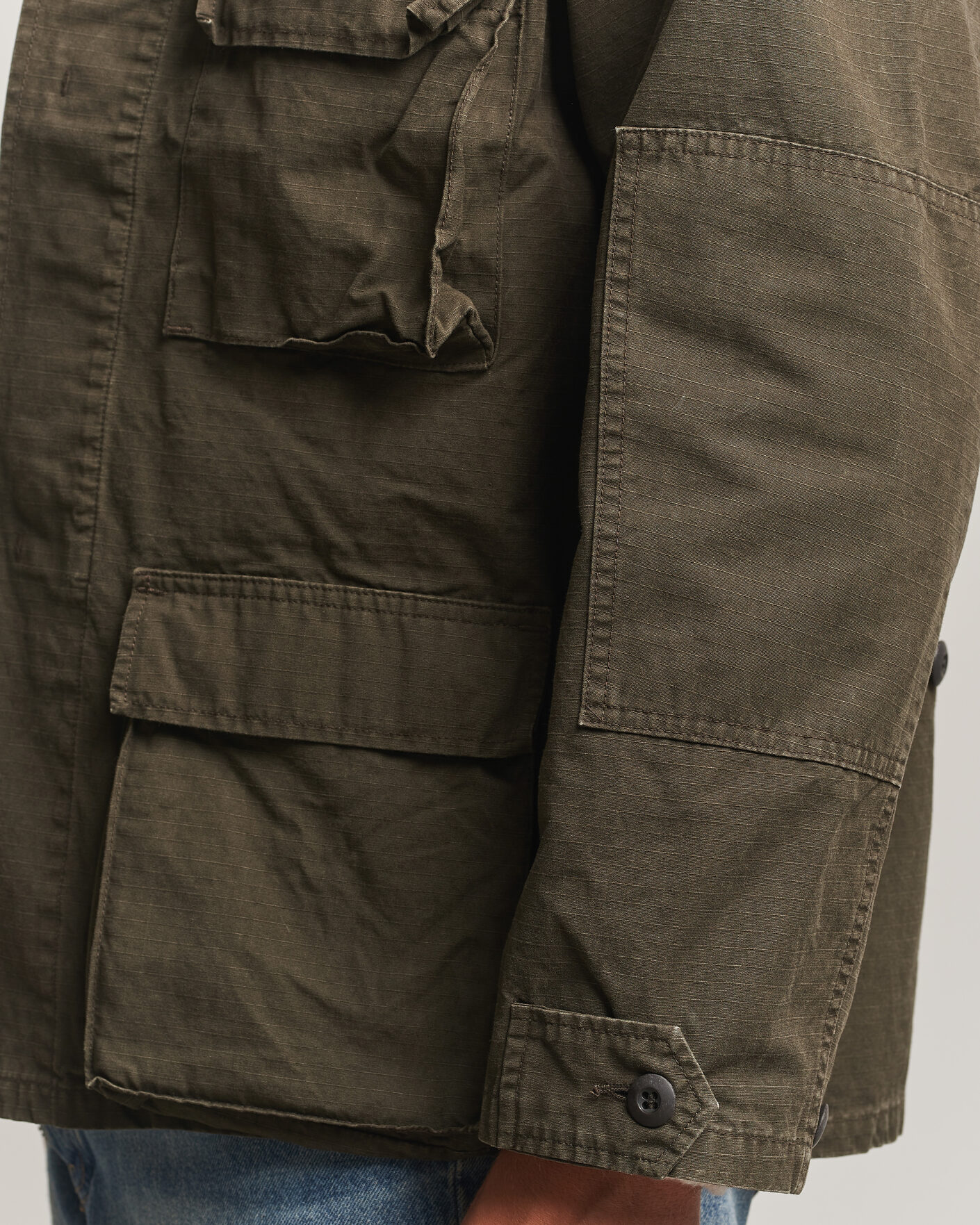 Herre | Jakker | orSlow | B.D.U. Stone Washed Jacket Coffee Brown