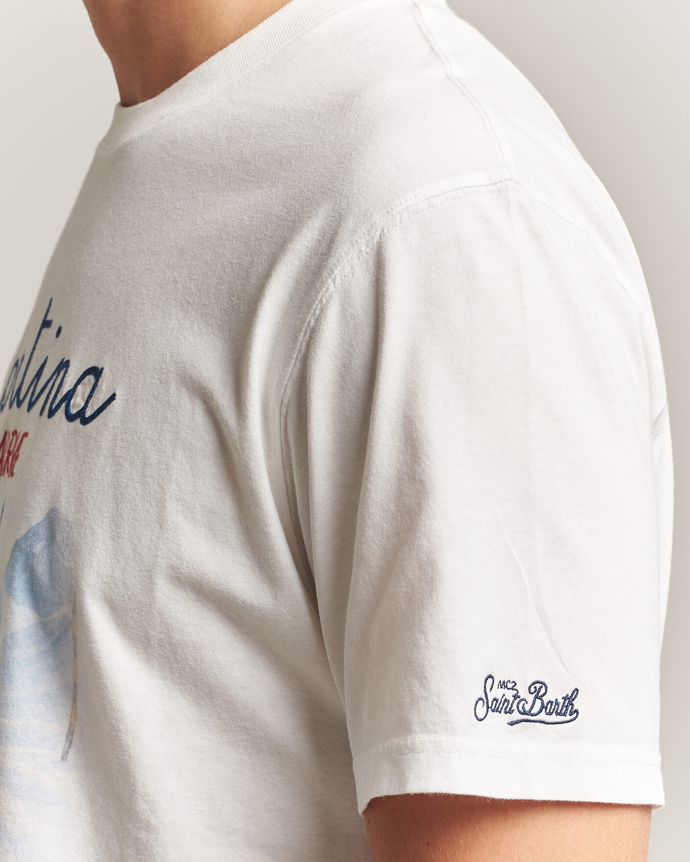 Herre | T-Shirts | MC2 Saint Barth | Printed Cotton T-Shirt Cortina