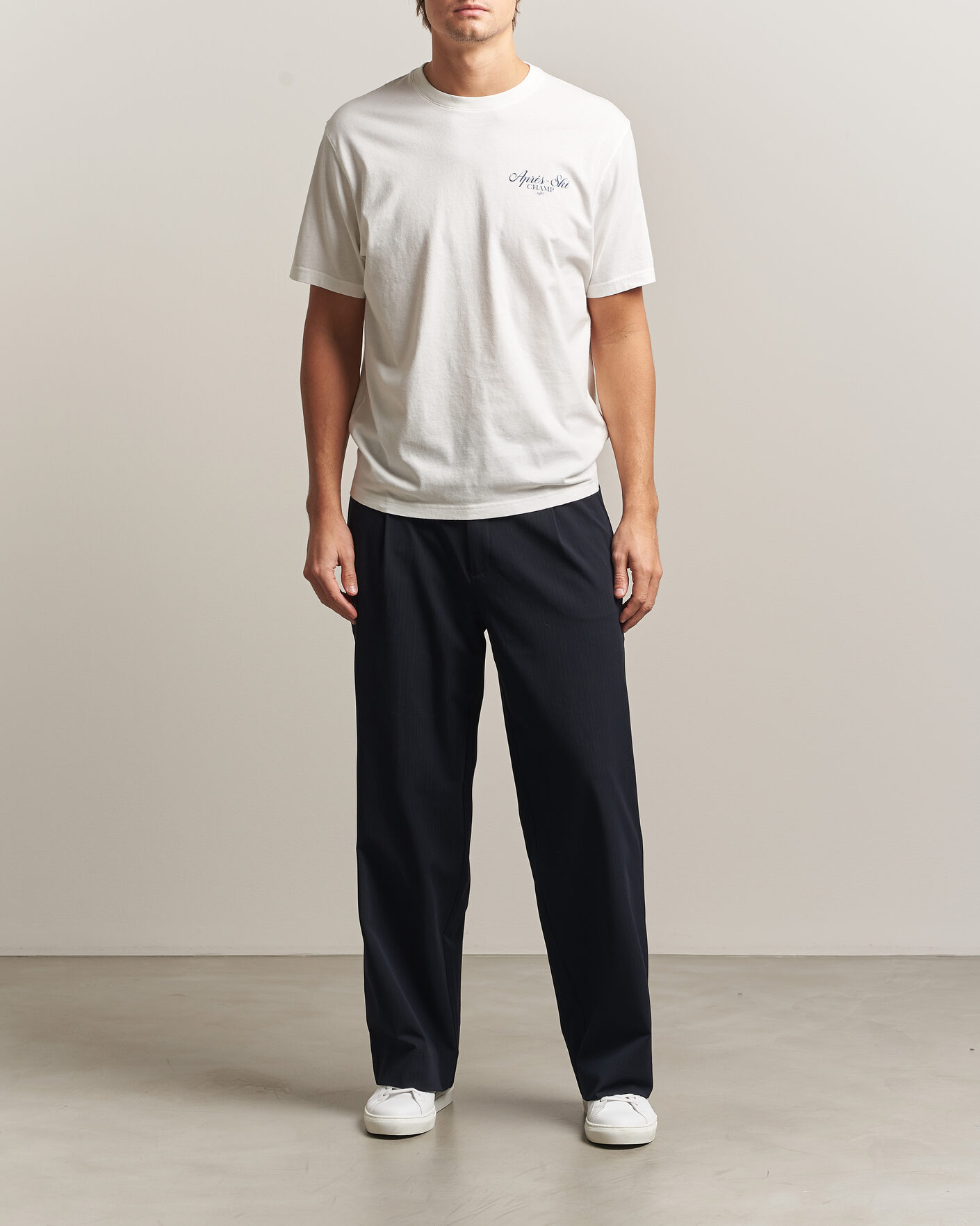 Herre | T-Shirts | MC2 Saint Barth | Back Printed Cotton T-Shirt Ski Post Race