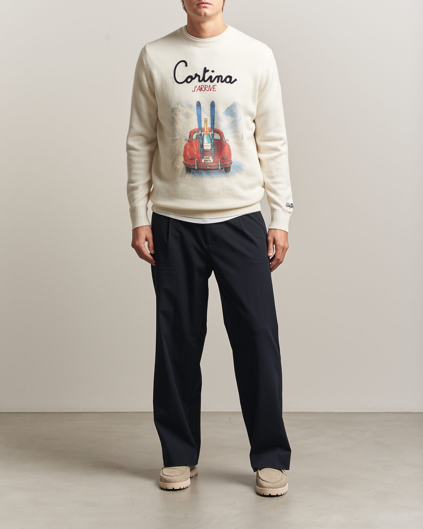 Herre | Trøjer | MC2 Saint Barth | Heron Printed Sweater Cortina
