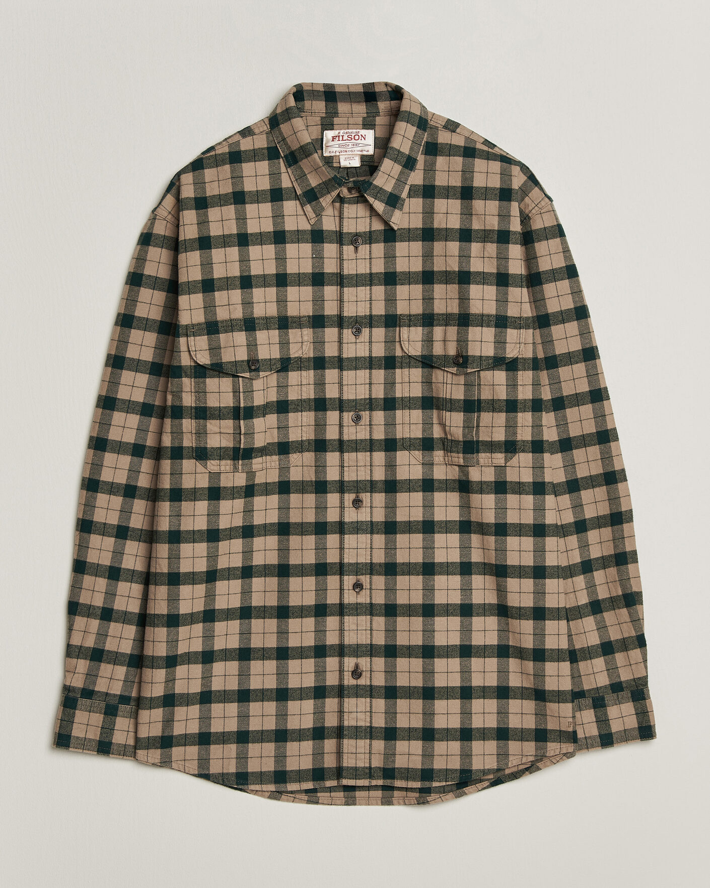 Herre | Skjorter | Filson | Checked Alaskan Guide Shirt Oatmeal