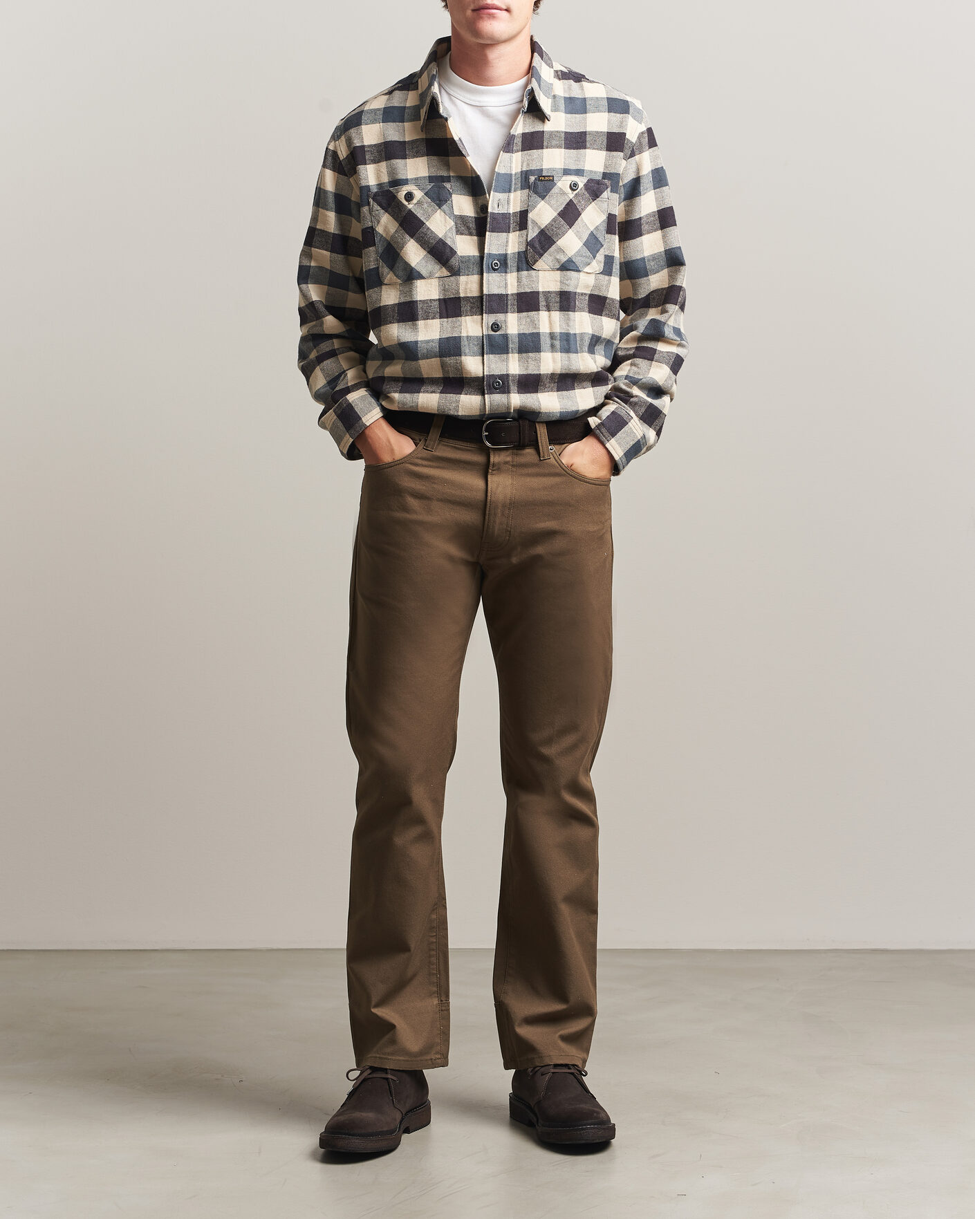 Herre | Skjorter | Filson | The Rangeland Flannel Shirt Charcoal