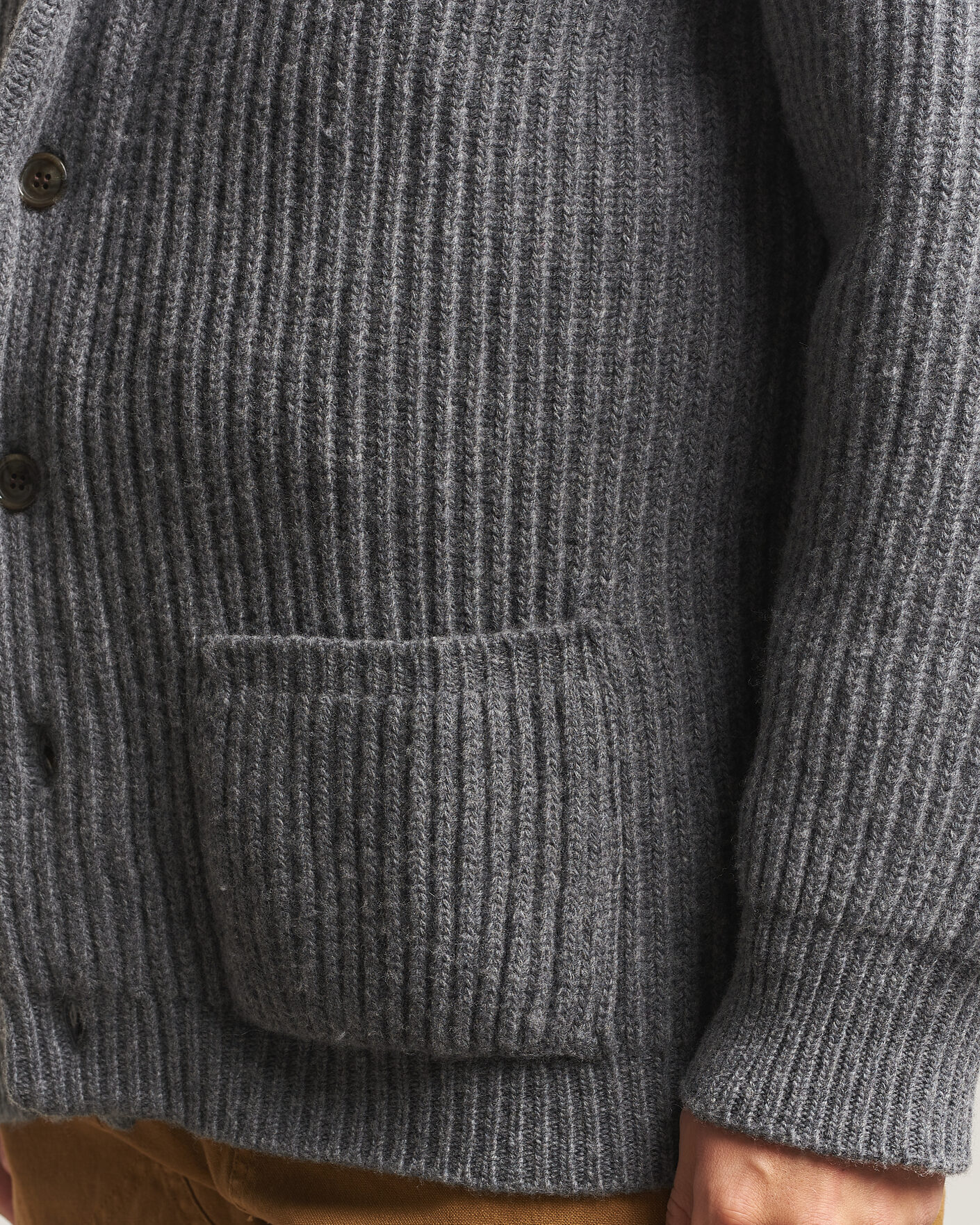 Herre | Trøjer | Filson | Bristol Cardigan Sweater Medium Grey Melange