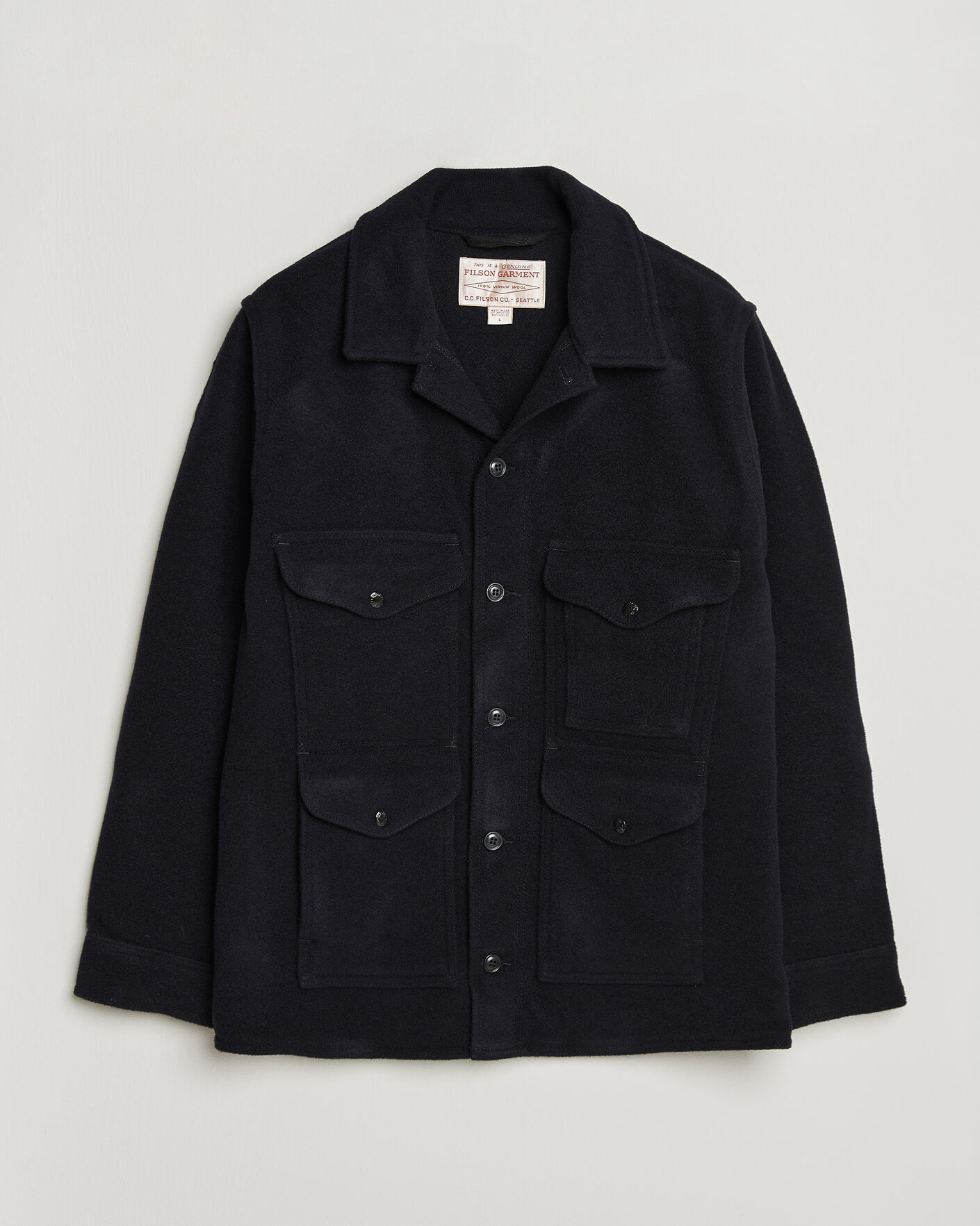 Herre | Jakker | Filson | Mackinaw Wool Cruiser Dark Navy
