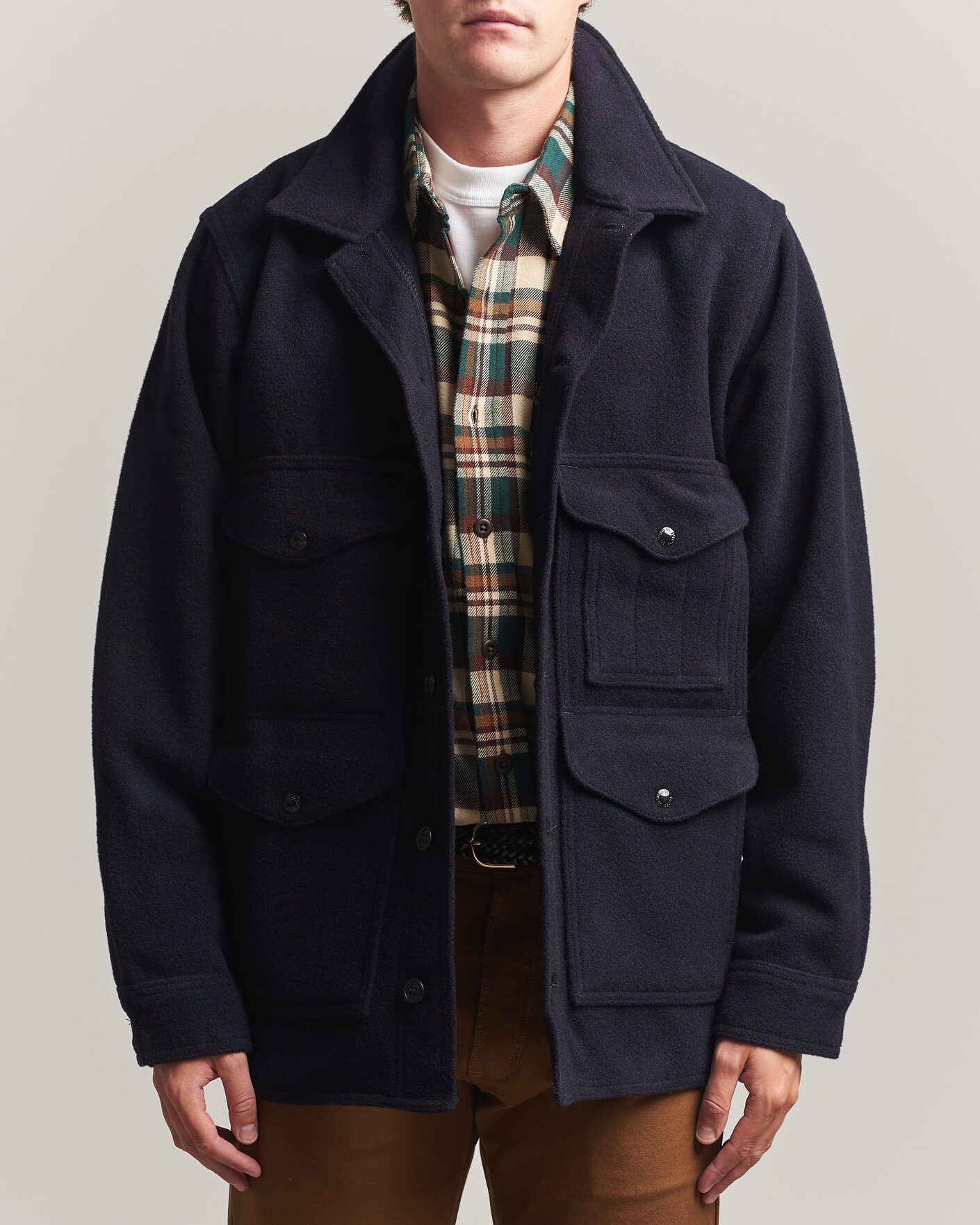 Herre | Jakker | Filson | Mackinaw Wool Cruiser Dark Navy