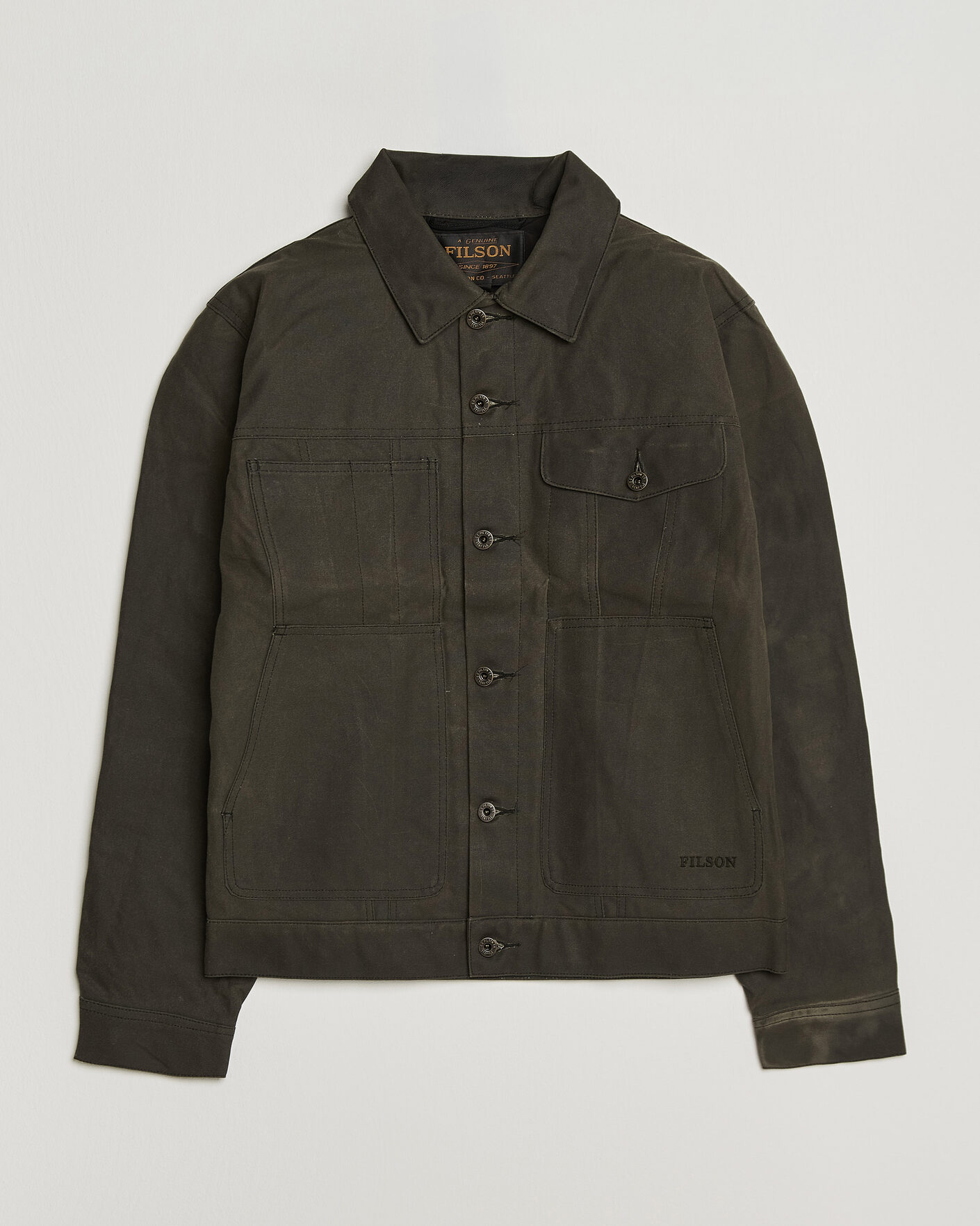 Herre | Jakker | Filson | Short Lined Tin Cloth Cruiser Beluga