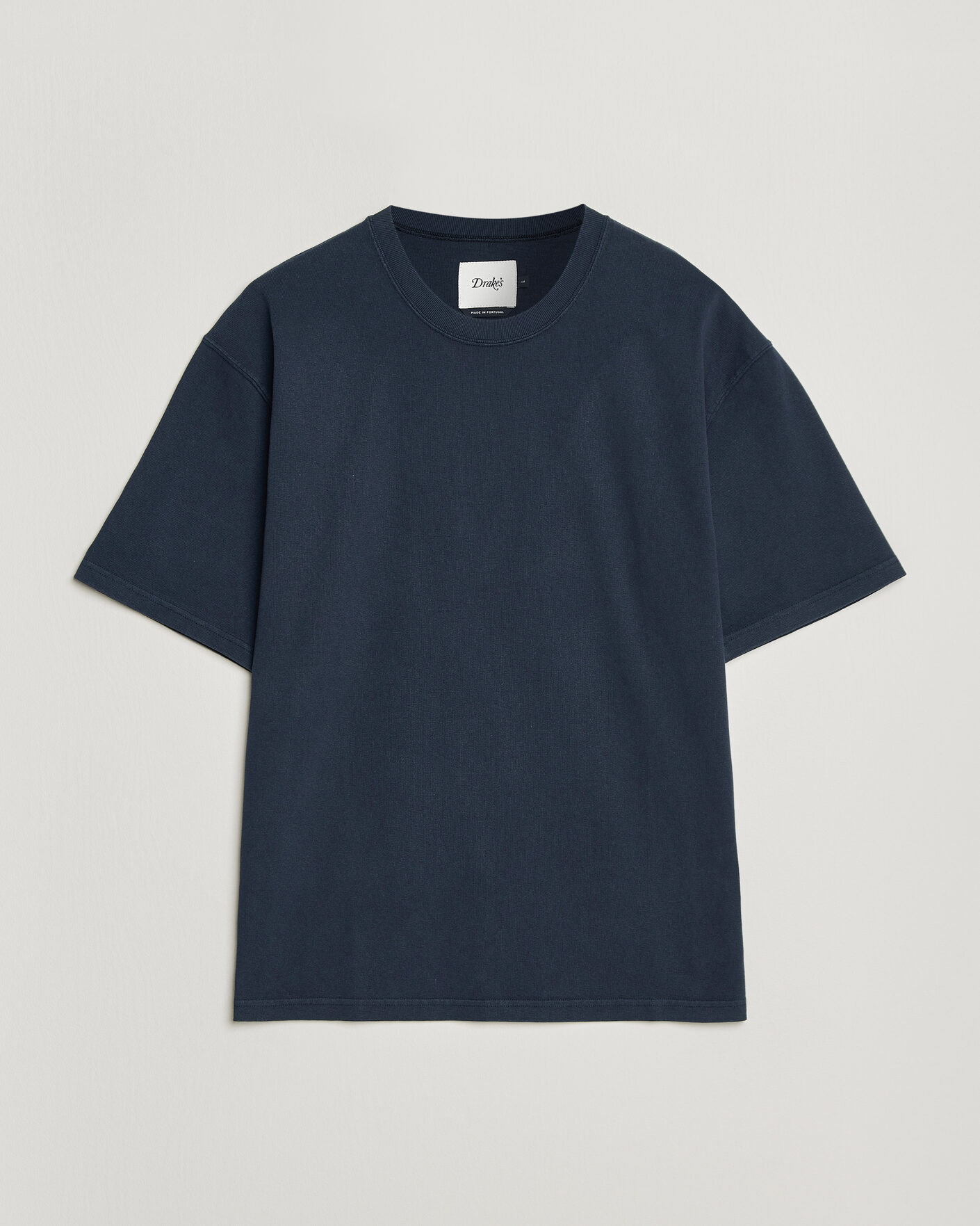 Herre | T-Shirts | Drake's | Short Sleeve Hiking T-Shirt Navy