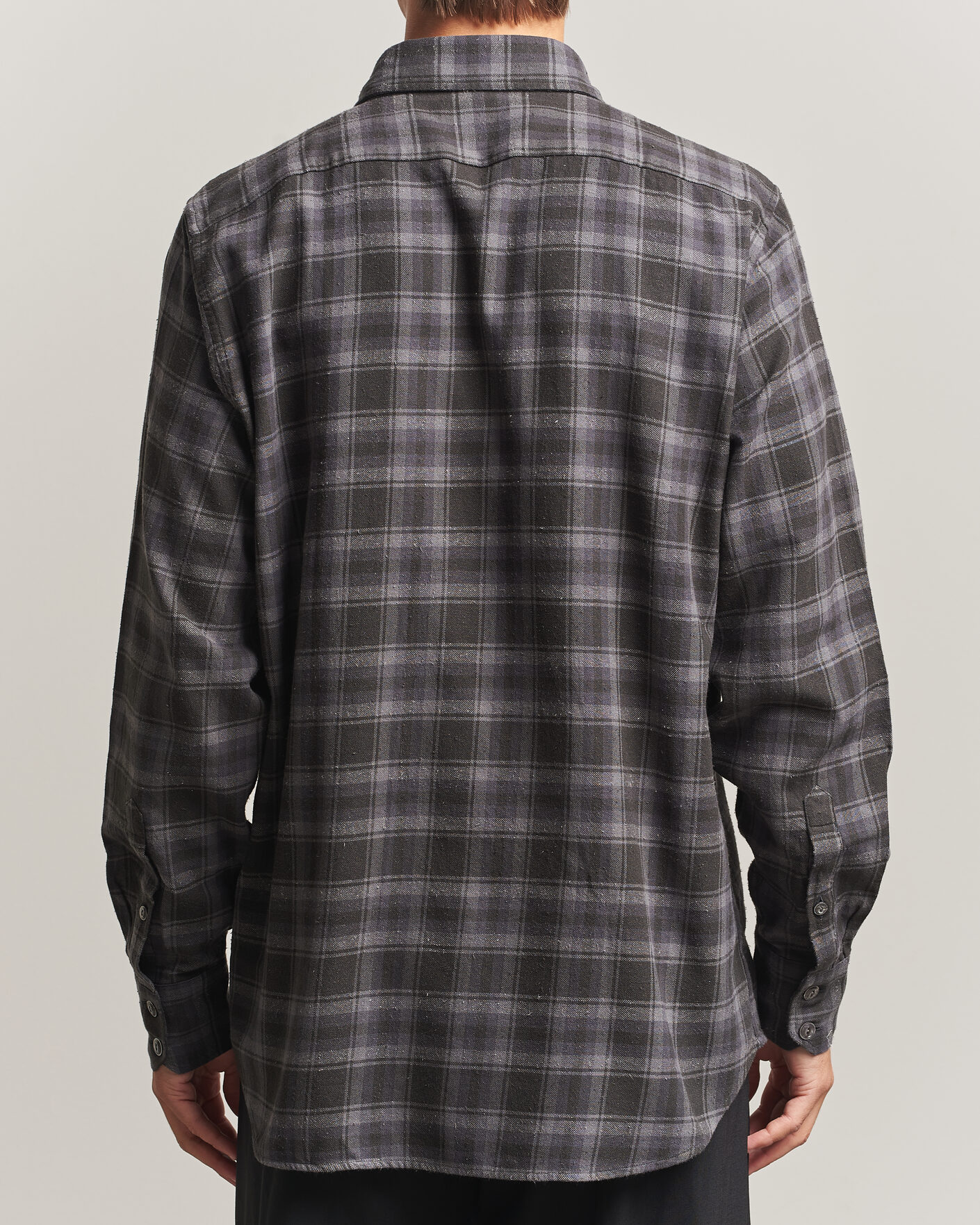 Herre | Skjorter | Drake's | Cotton/Silk Two Pocket Shirt Grey