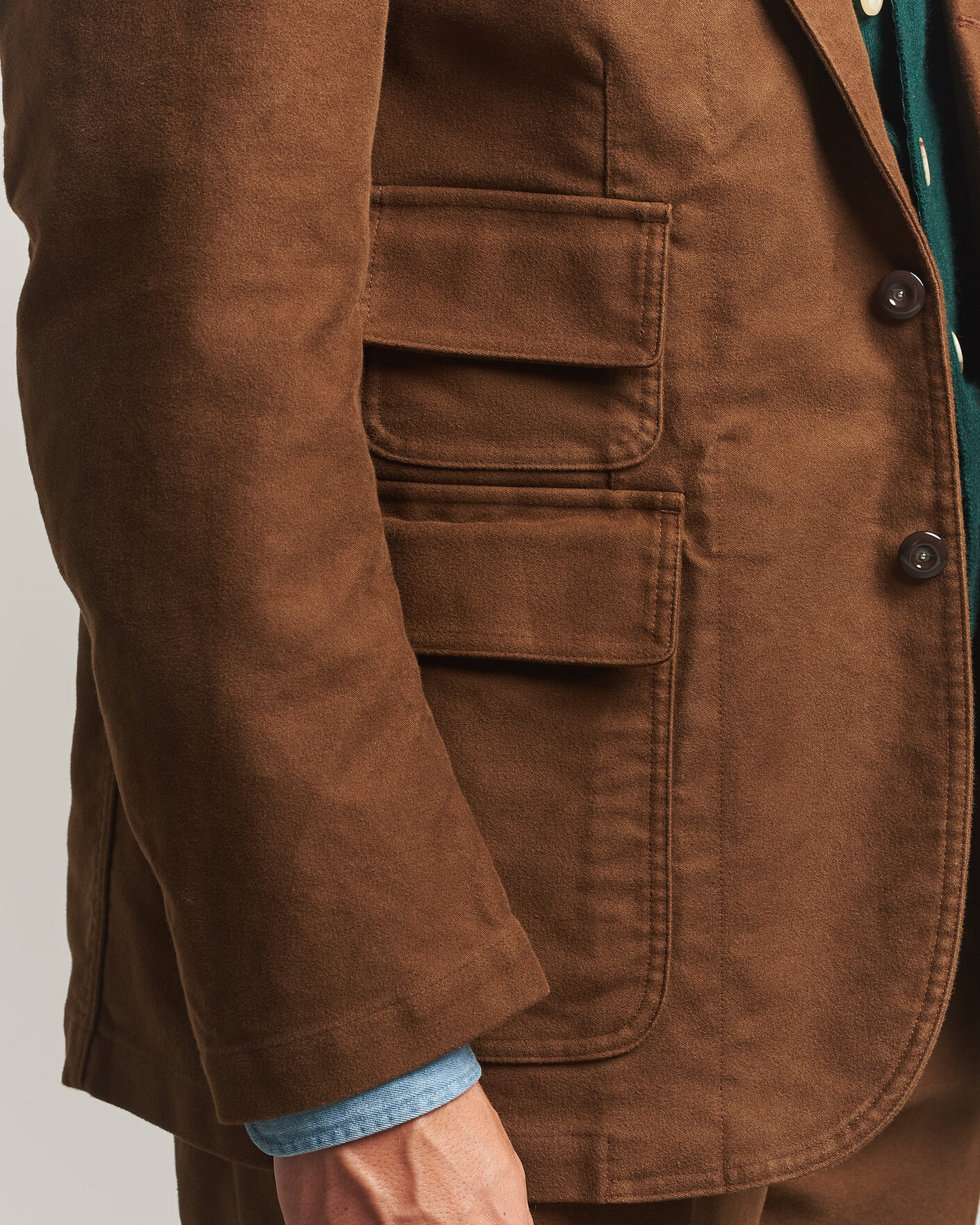 Herre | Blazere & jakker | Drake's | MKIV Japanese Moleskin Games Blazer Brown