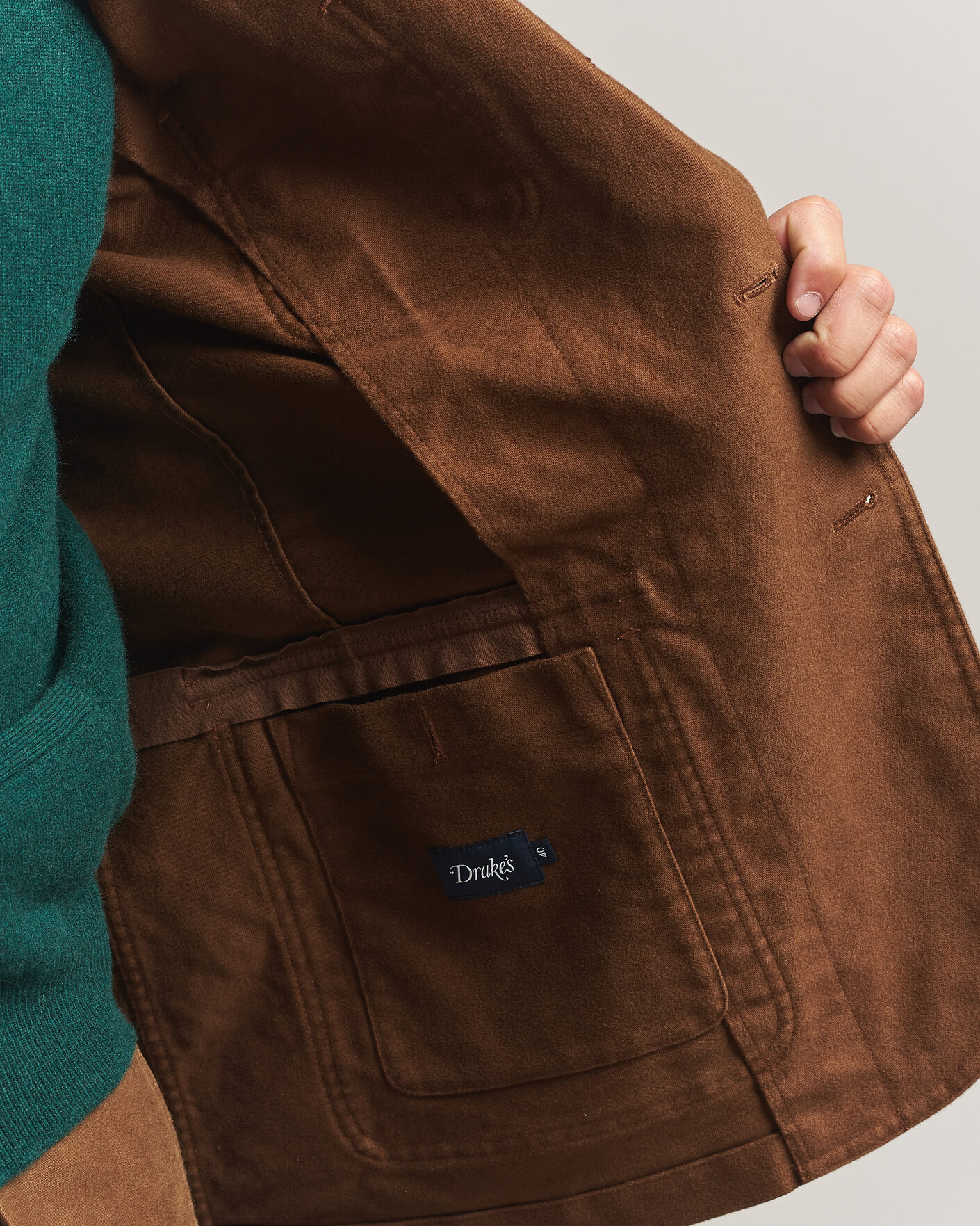 Herre | Blazere & jakker | Drake's | MKIV Japanese Moleskin Games Blazer Brown