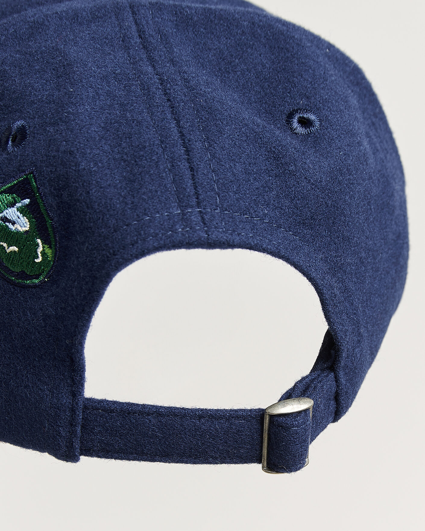 Herre | Hatte & kasketter | Drake's | Crest Merino Wool Baseball Cap Navy