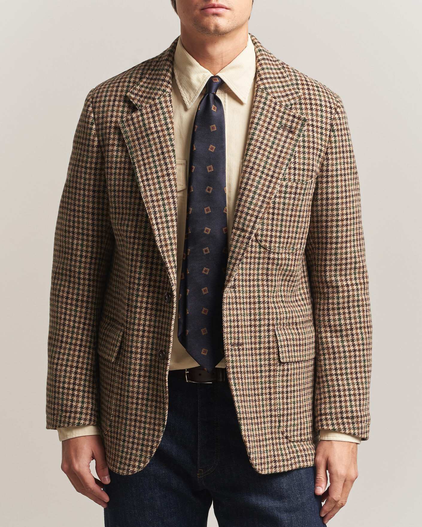 Herre | Blazere & jakker | Drake's | MKVII Tweed Houndcheck Games Blazer Brown