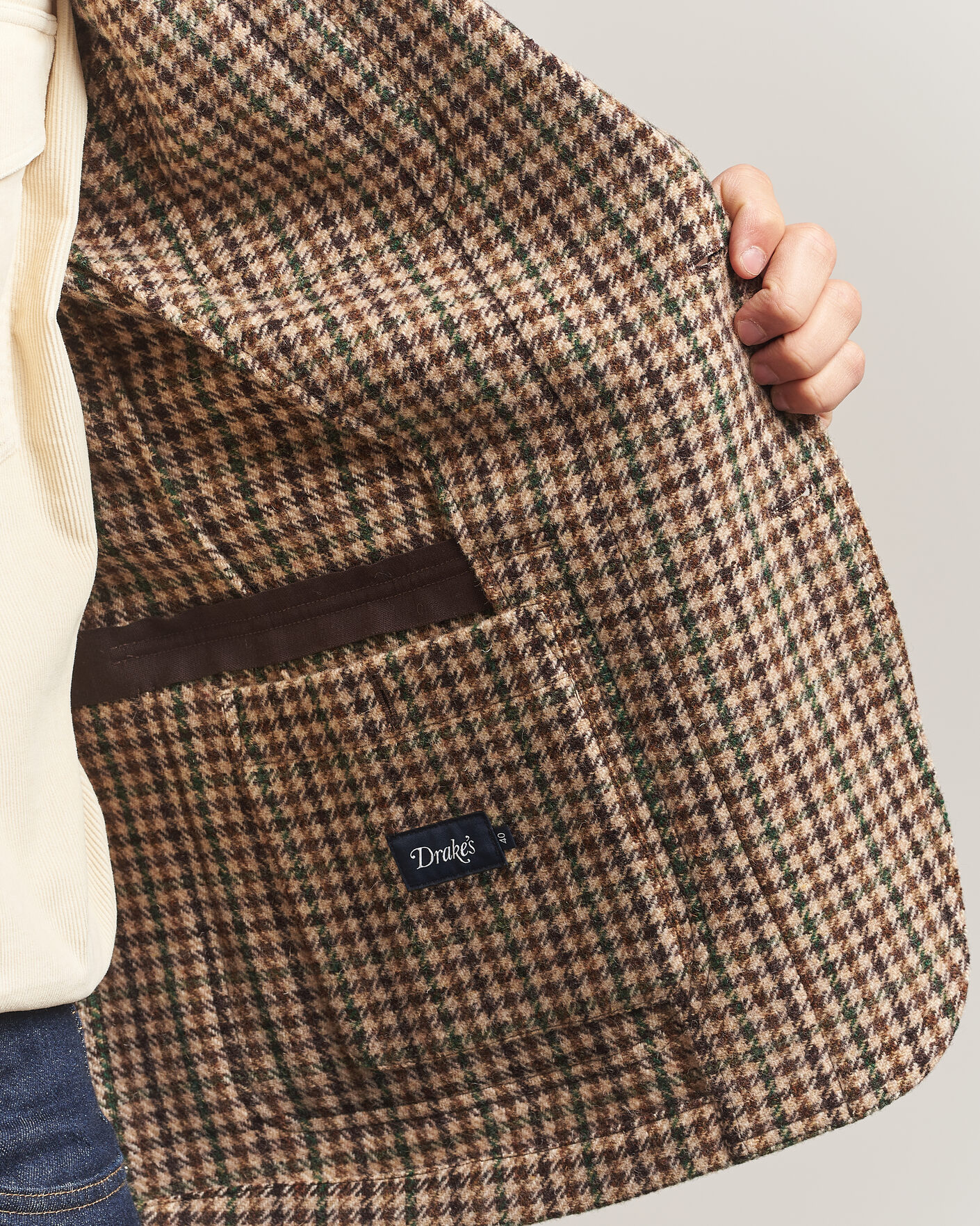 Herre | Blazere & jakker | Drake's | MKVII Tweed Houndcheck Games Blazer Brown