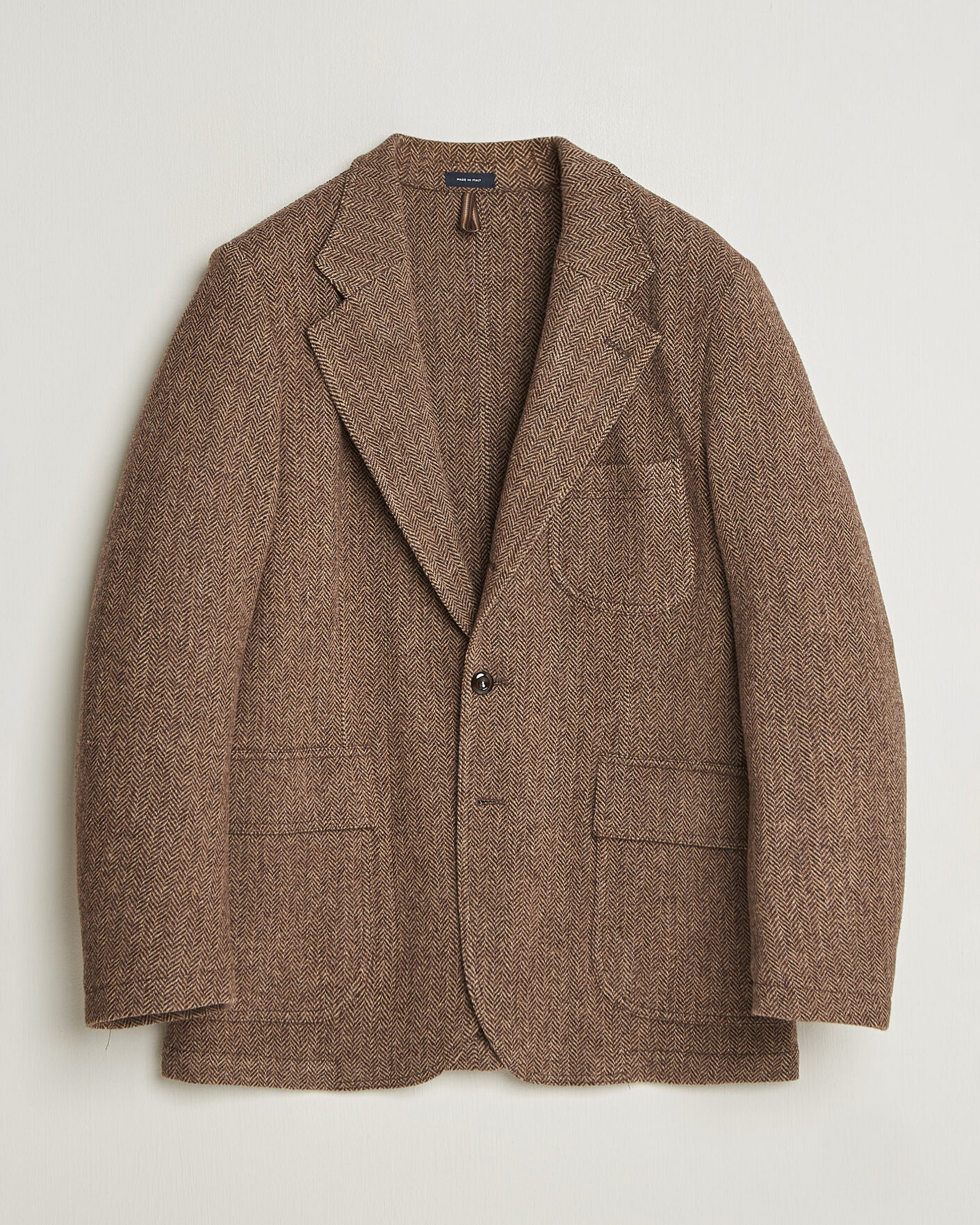 Herre | Blazere & jakker | Drake's | MKVII Tweed Herringbone Games Blazer Brown