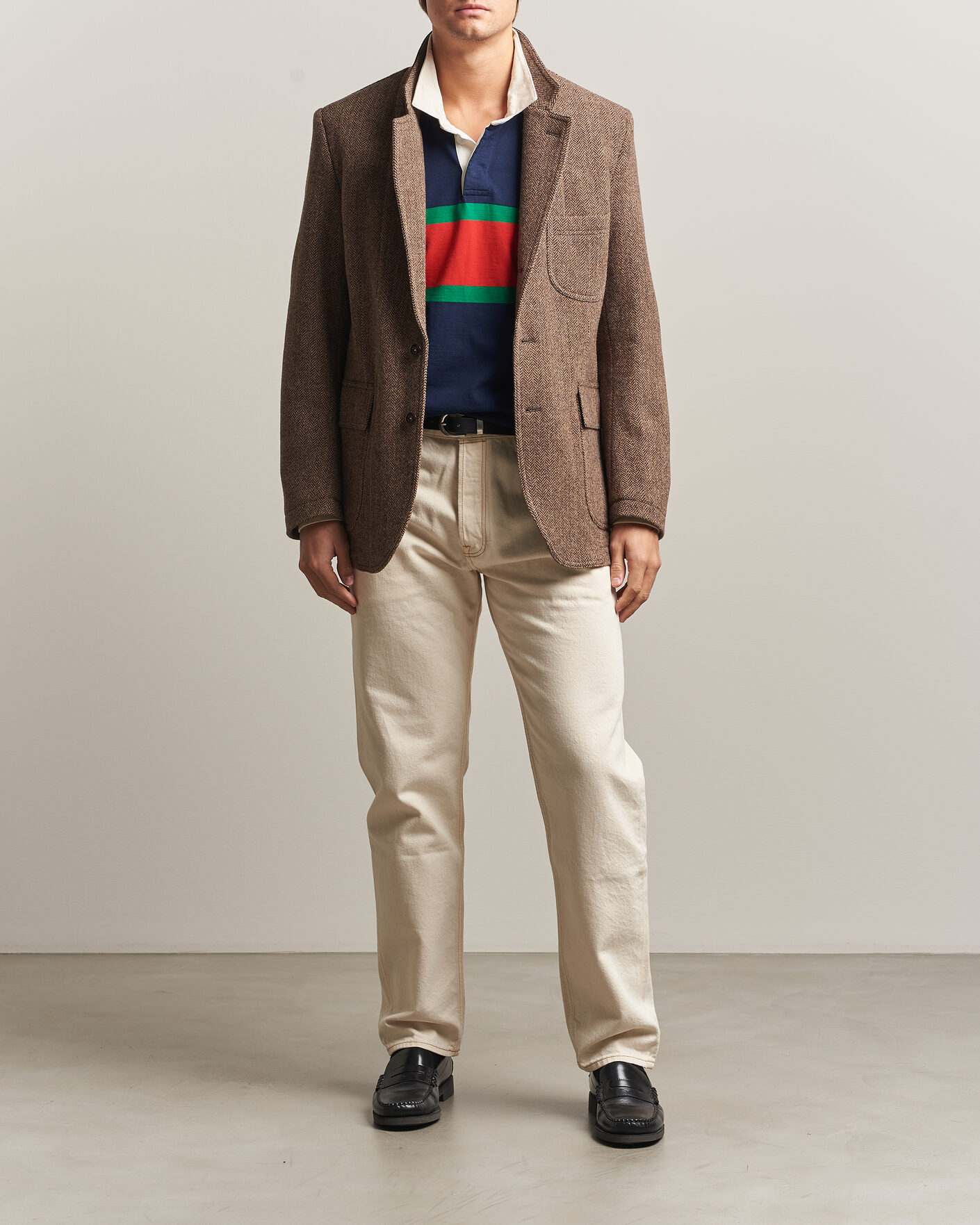 Herre | Blazere & jakker | Drake's | MKVII Tweed Herringbone Games Blazer Brown