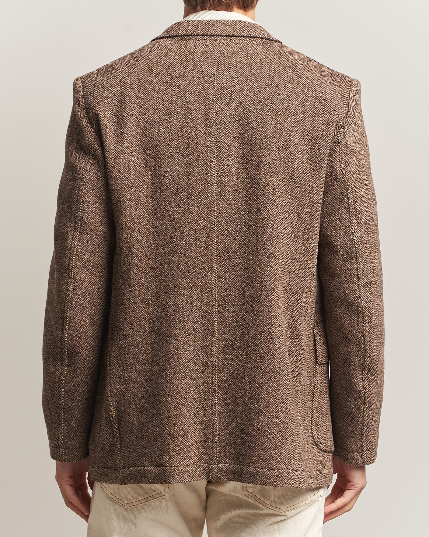 Herre | Blazere & jakker | Drake's | MKVII Tweed Herringbone Games Blazer Brown