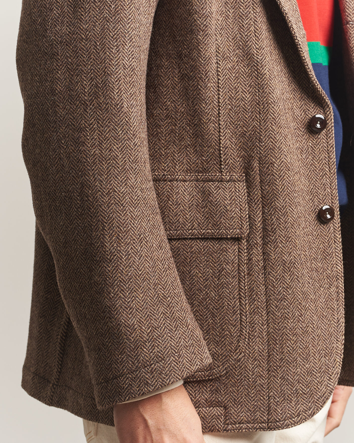 Herre | Blazere & jakker | Drake's | MKVII Tweed Herringbone Games Blazer Brown