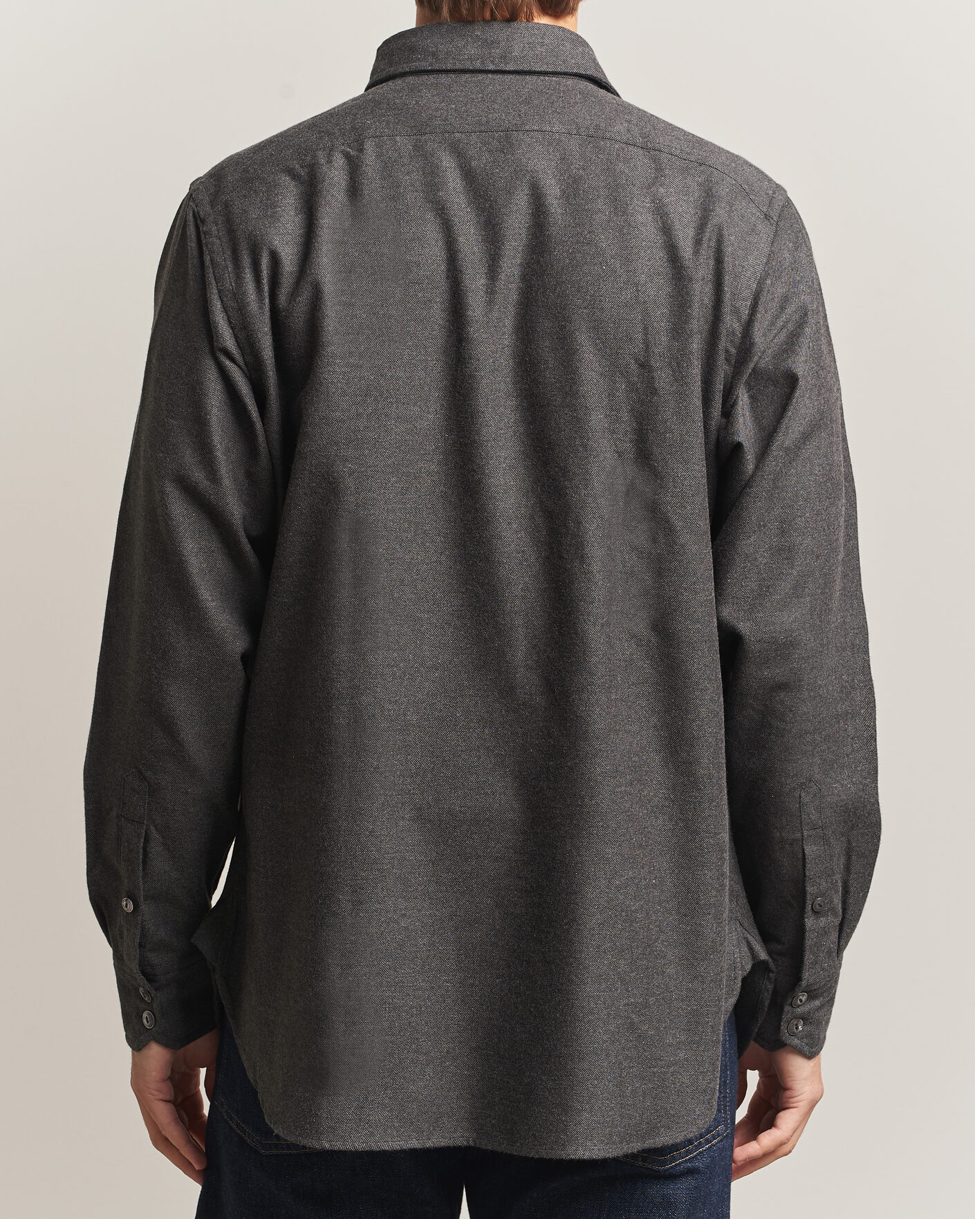Herre | Skjorter | Drake's | Two Pocket Casual Shirt Grey