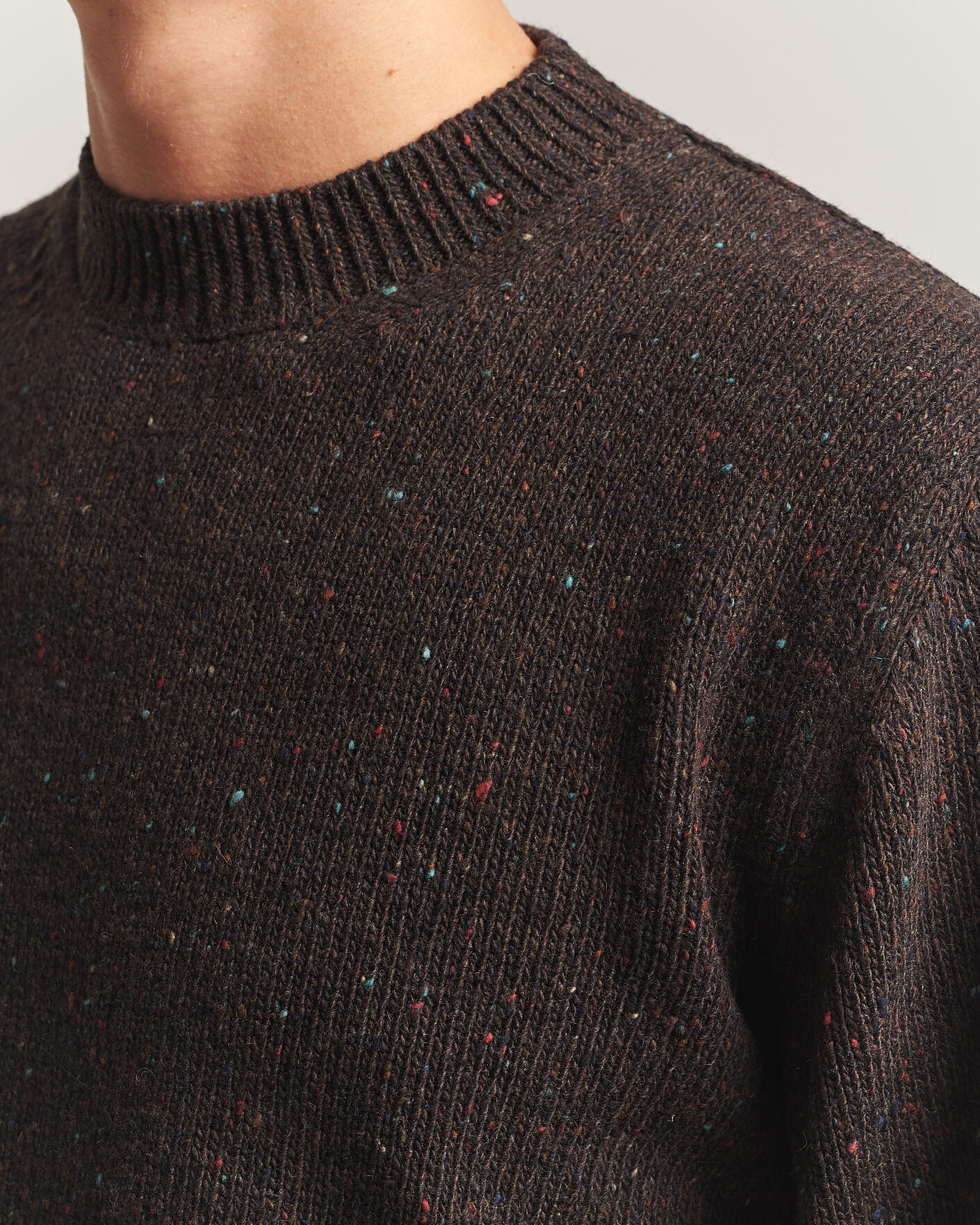 Herre | Trøjer | Drake's | Donegal Crewneck Brown