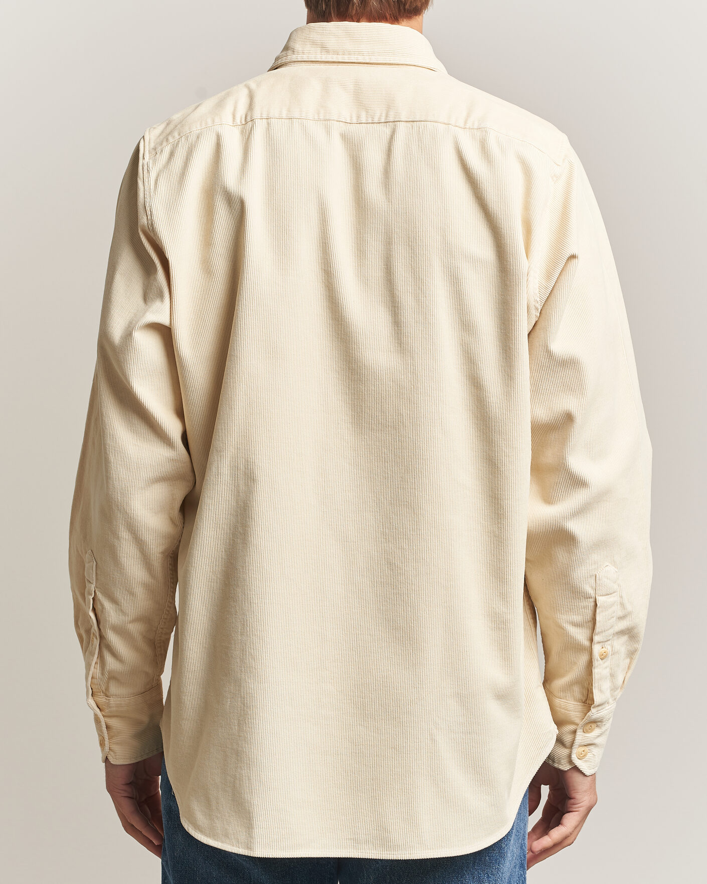 Herre | Skjorter | Drake's | Two Pocket Corduroy Shirt Ecru