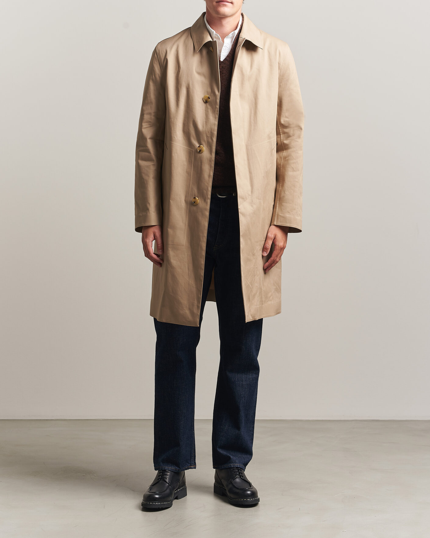 Herre | Jakker | Mackintosh | Dunkeld Car Coat Fawn