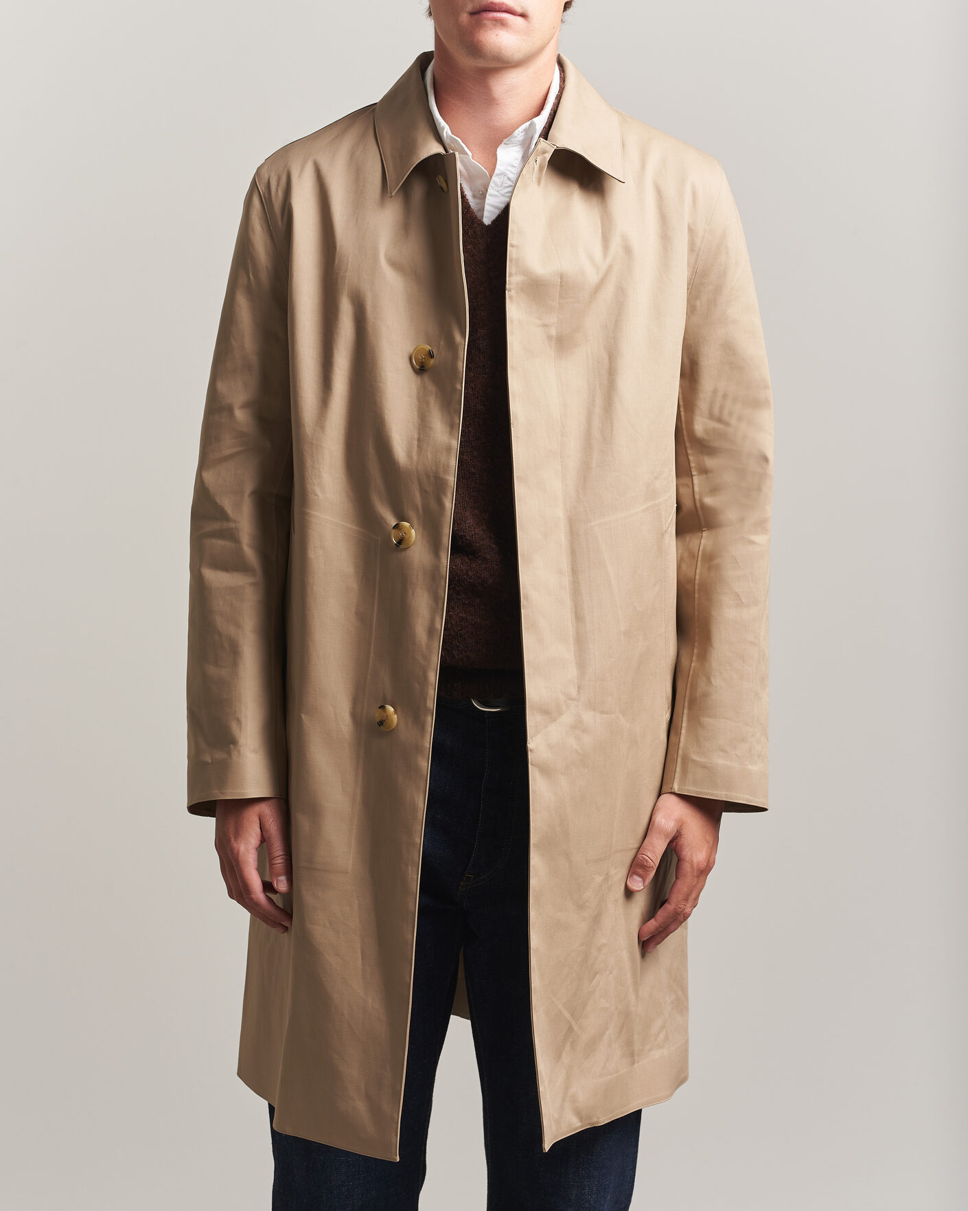 Herre | Jakker | Mackintosh | Dunkeld Car Coat Fawn