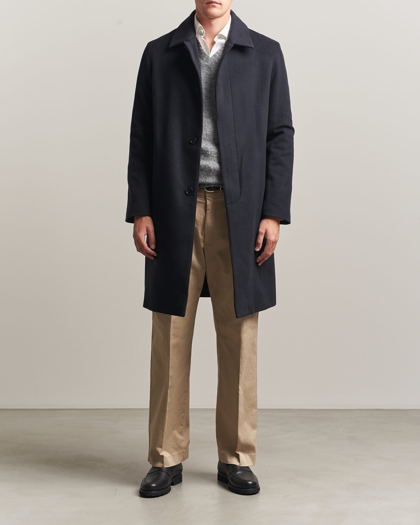 Herre | Jakker | Mackintosh | Dunkeld Wool/Cashmere Coat Navy