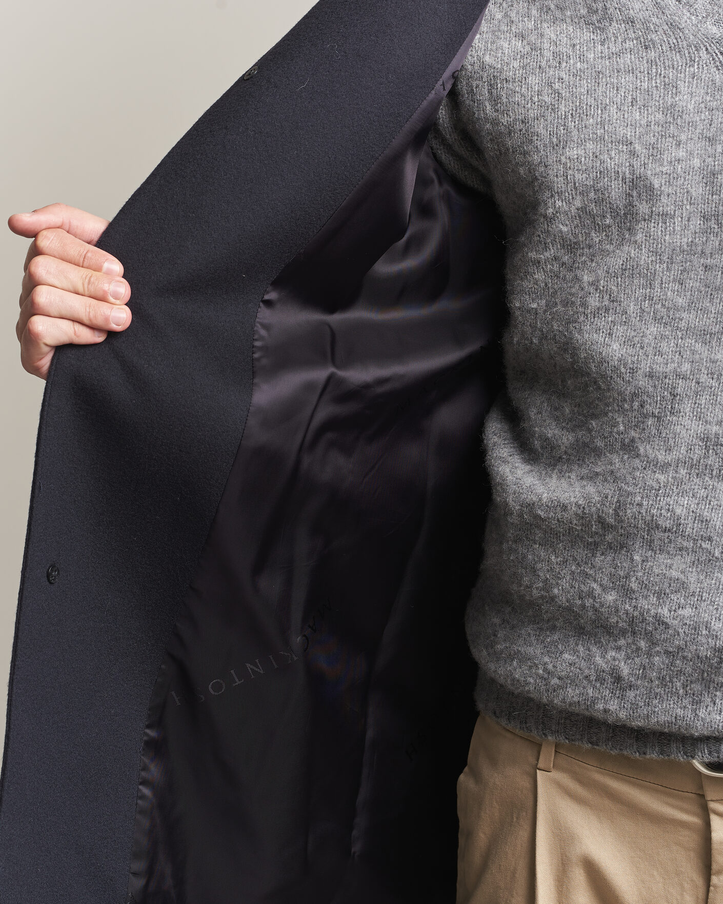 Herre | Jakker | Mackintosh | Dunkeld Wool/Cashmere Coat Navy